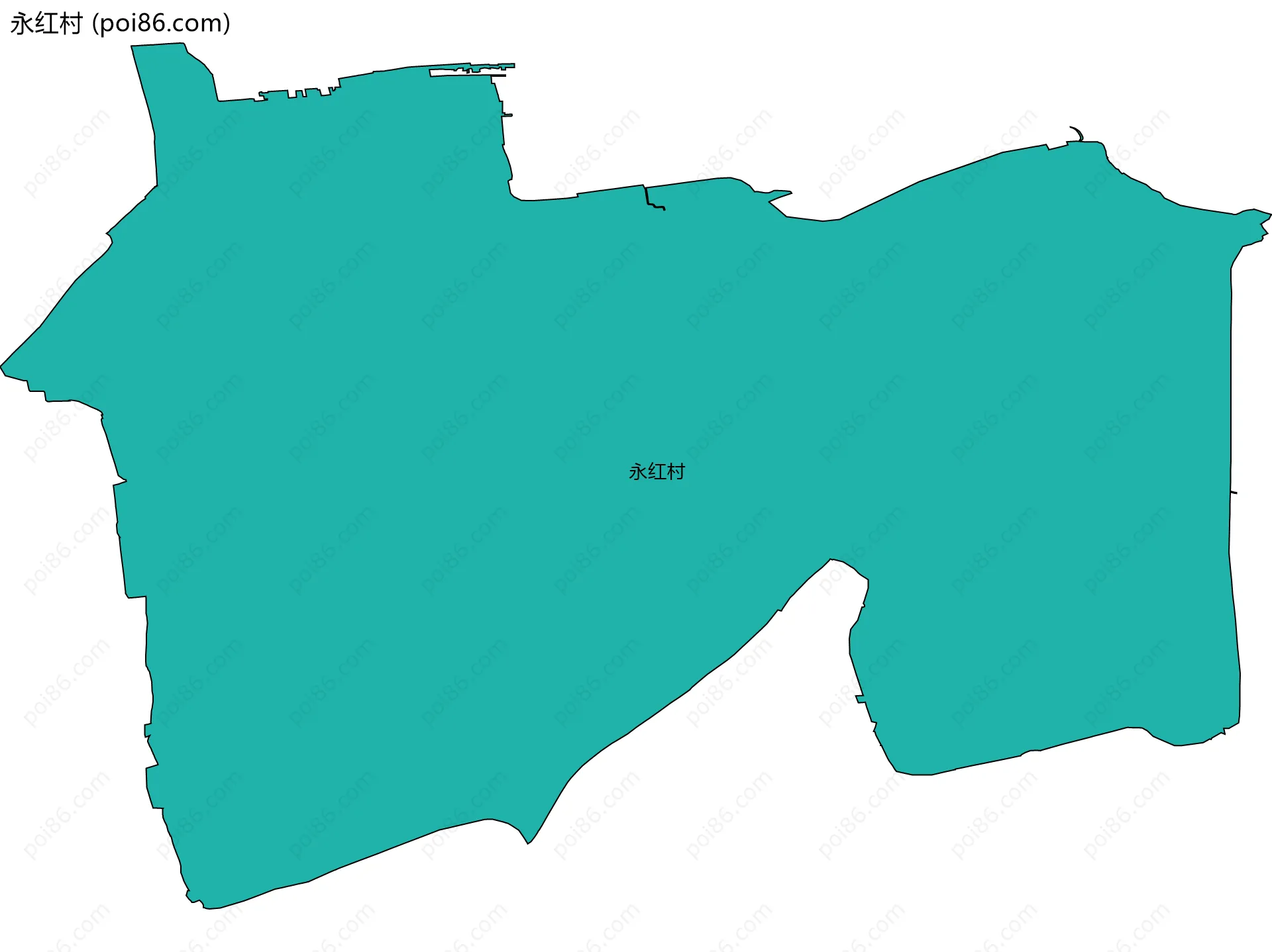 永红村边界地图