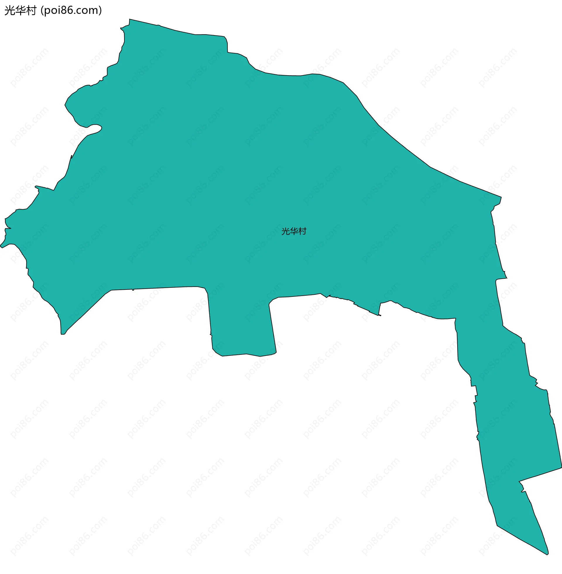 光华村边界地图