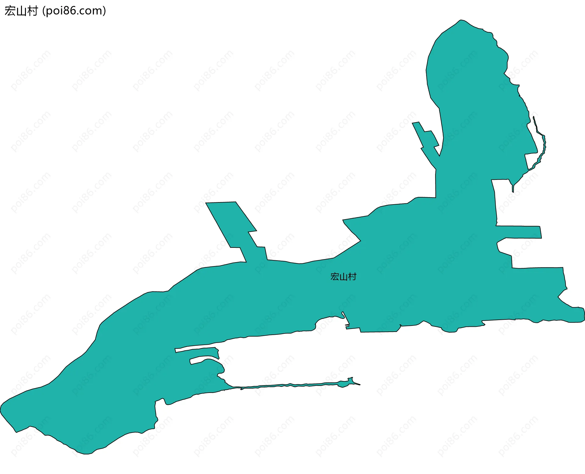 宏山村边界地图