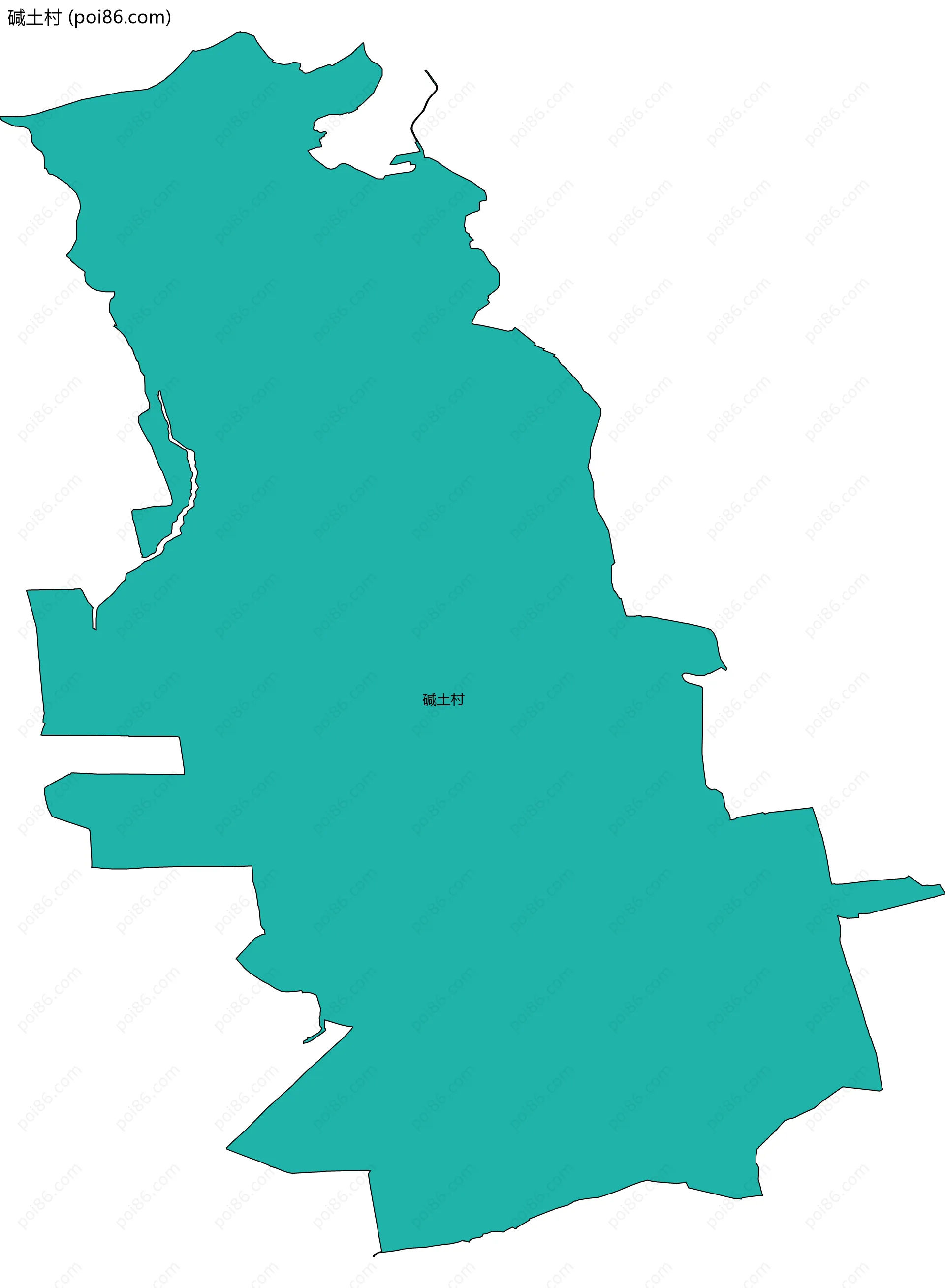碱土村边界地图