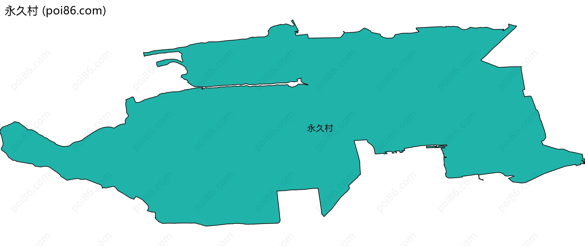 永久村边界地图