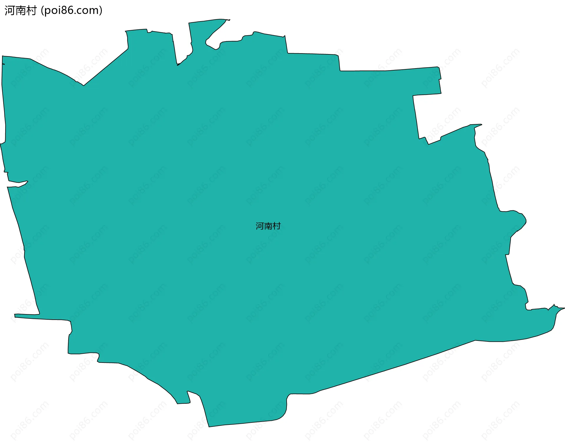 河南村边界地图
