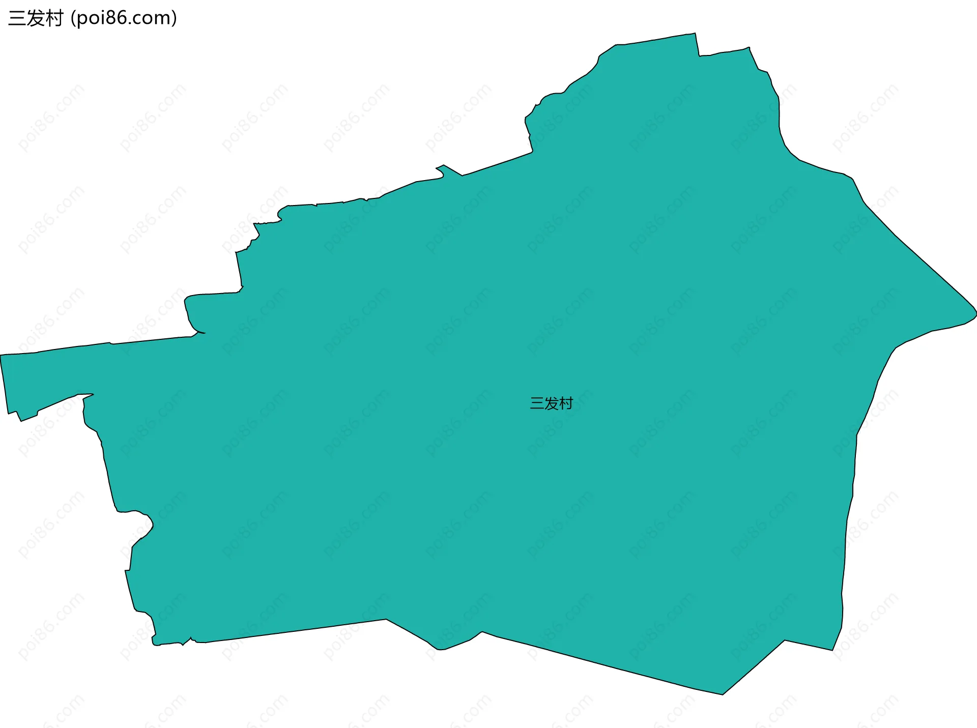 三发村边界地图