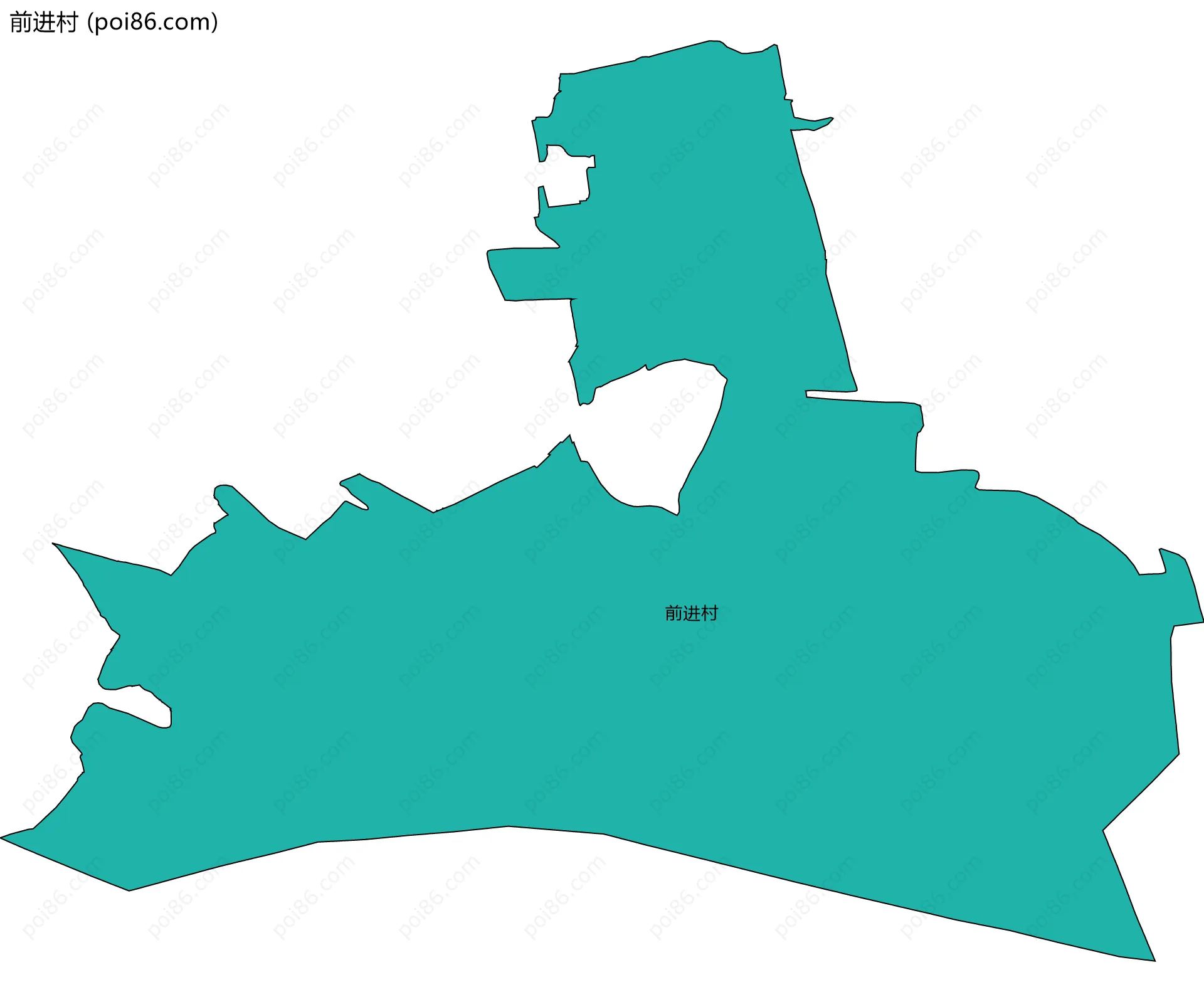 前进村边界地图