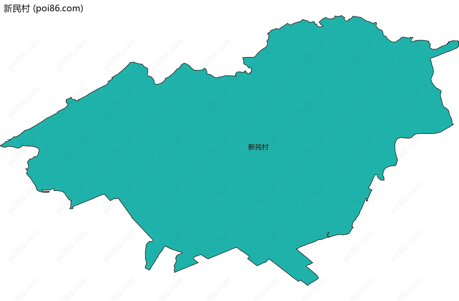 新民村边界地图