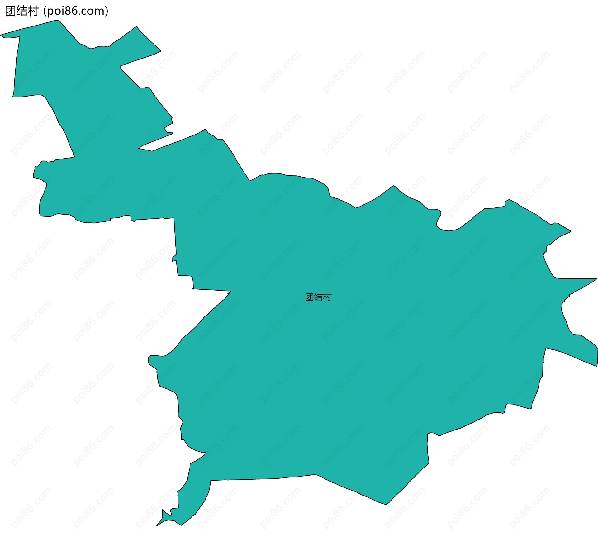 团结村边界地图