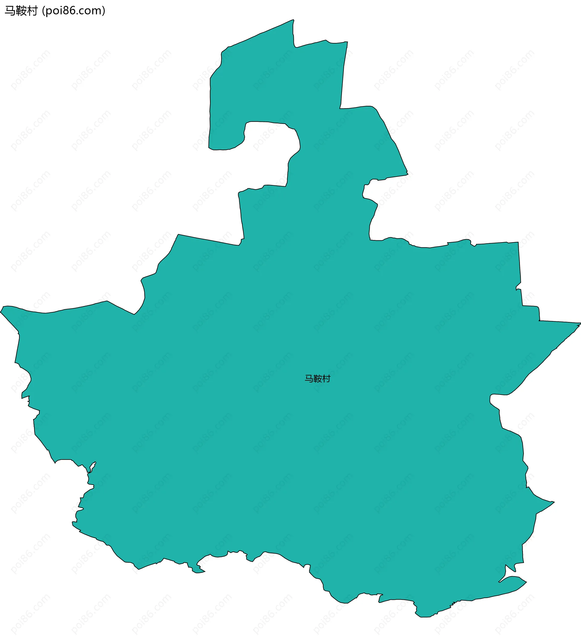 马鞍村边界地图