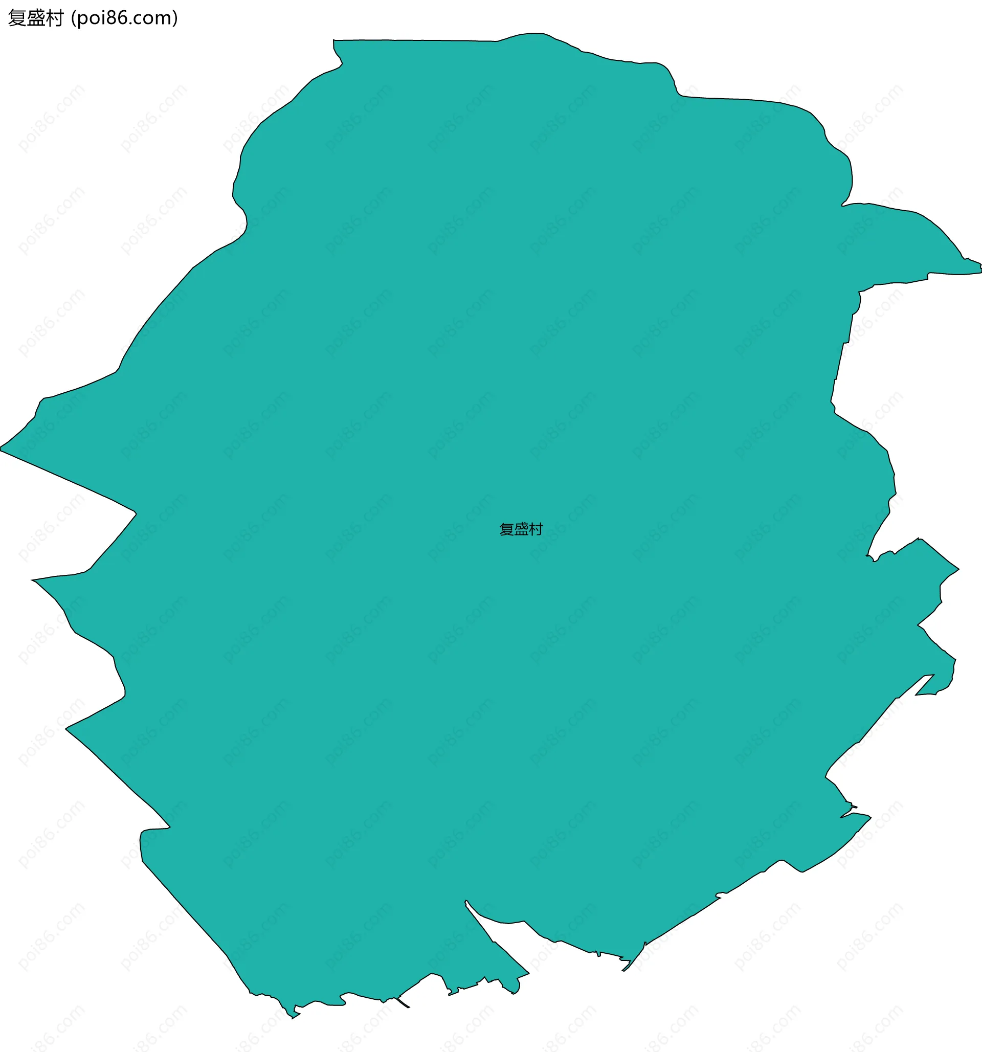 复盛村边界地图