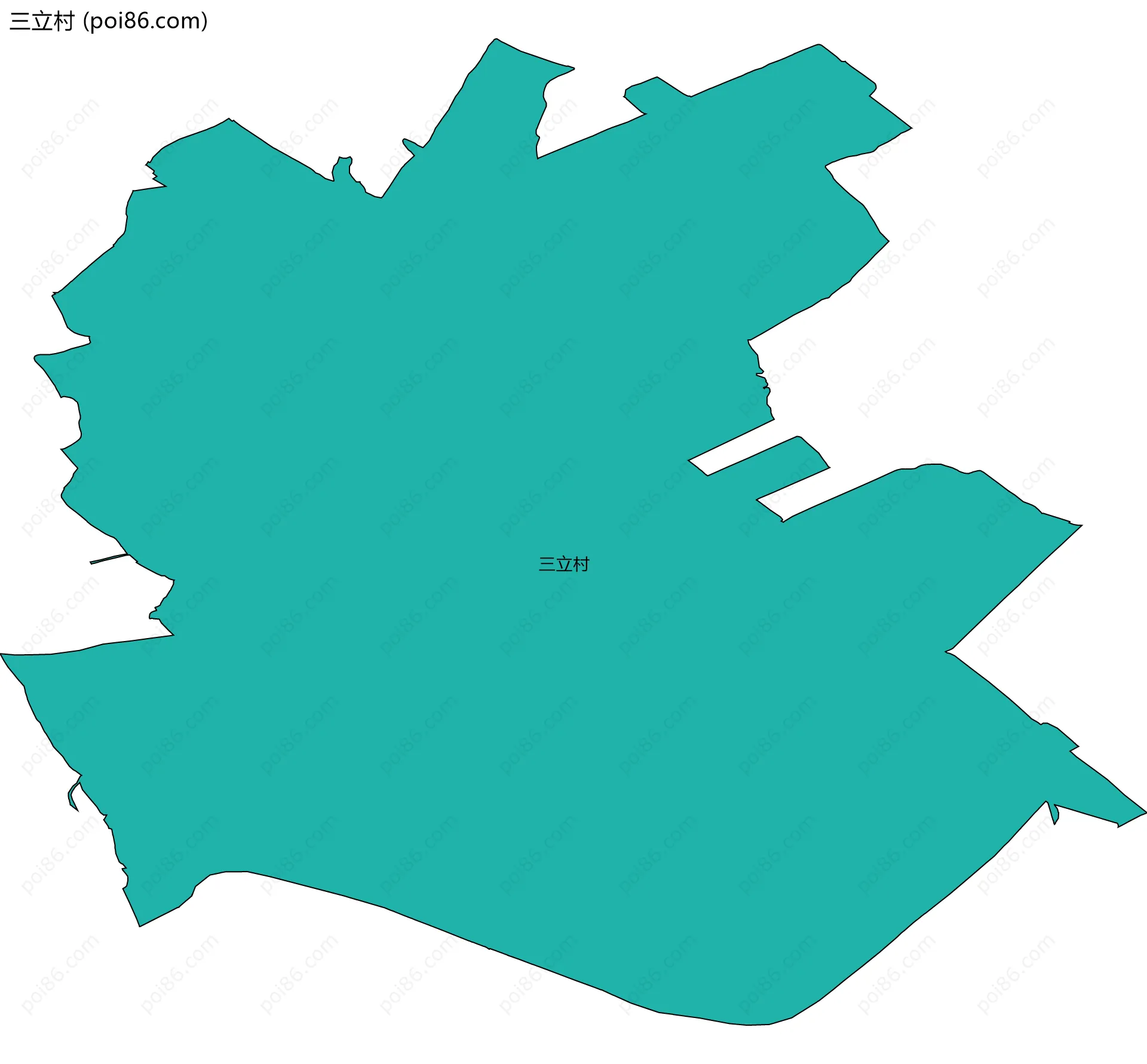 三立村边界地图