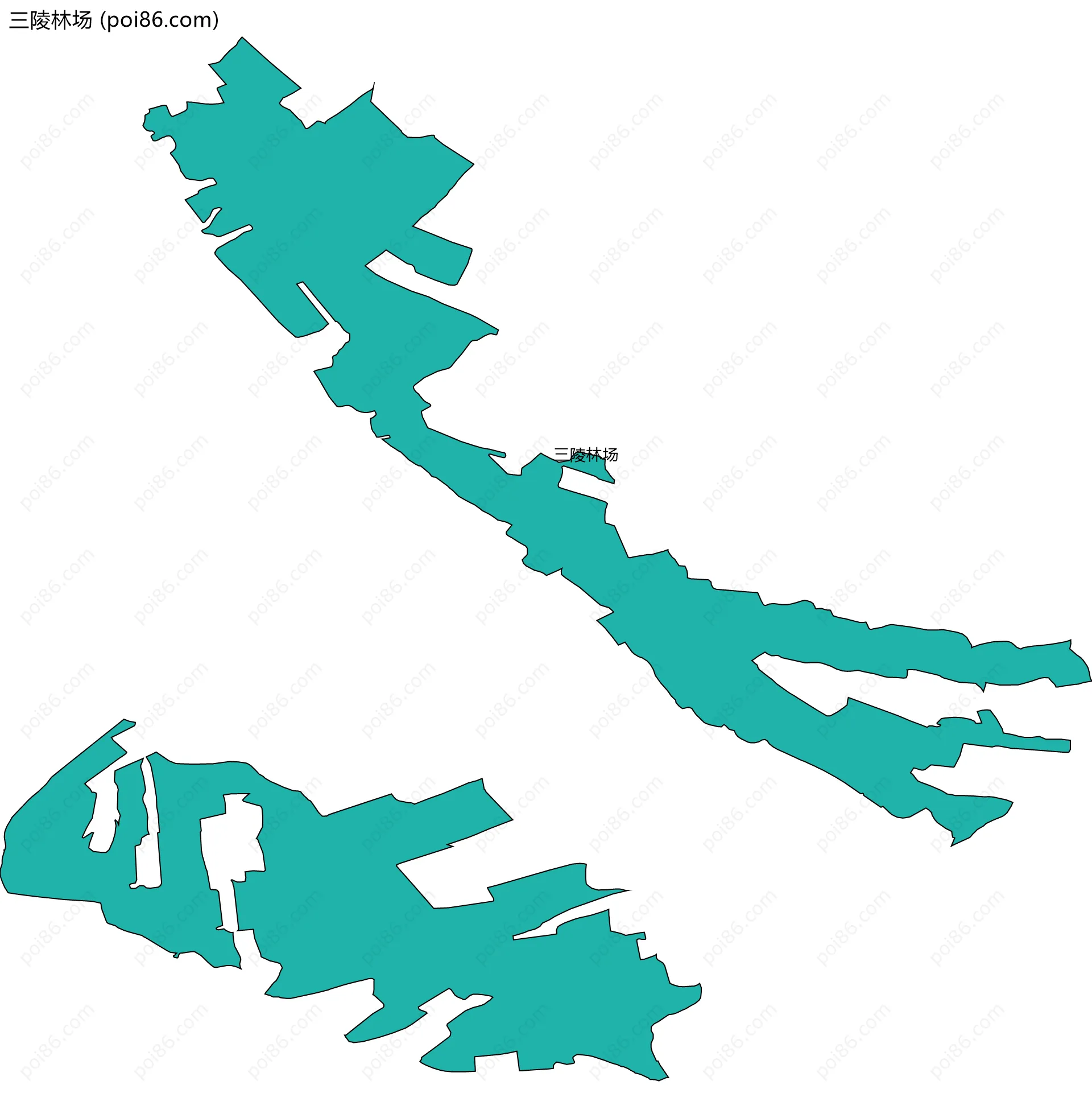 三陵林场边界地图