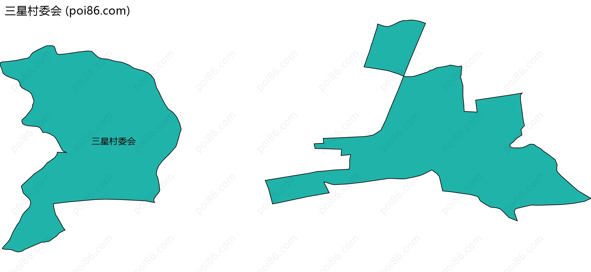 三星村委会边界地图