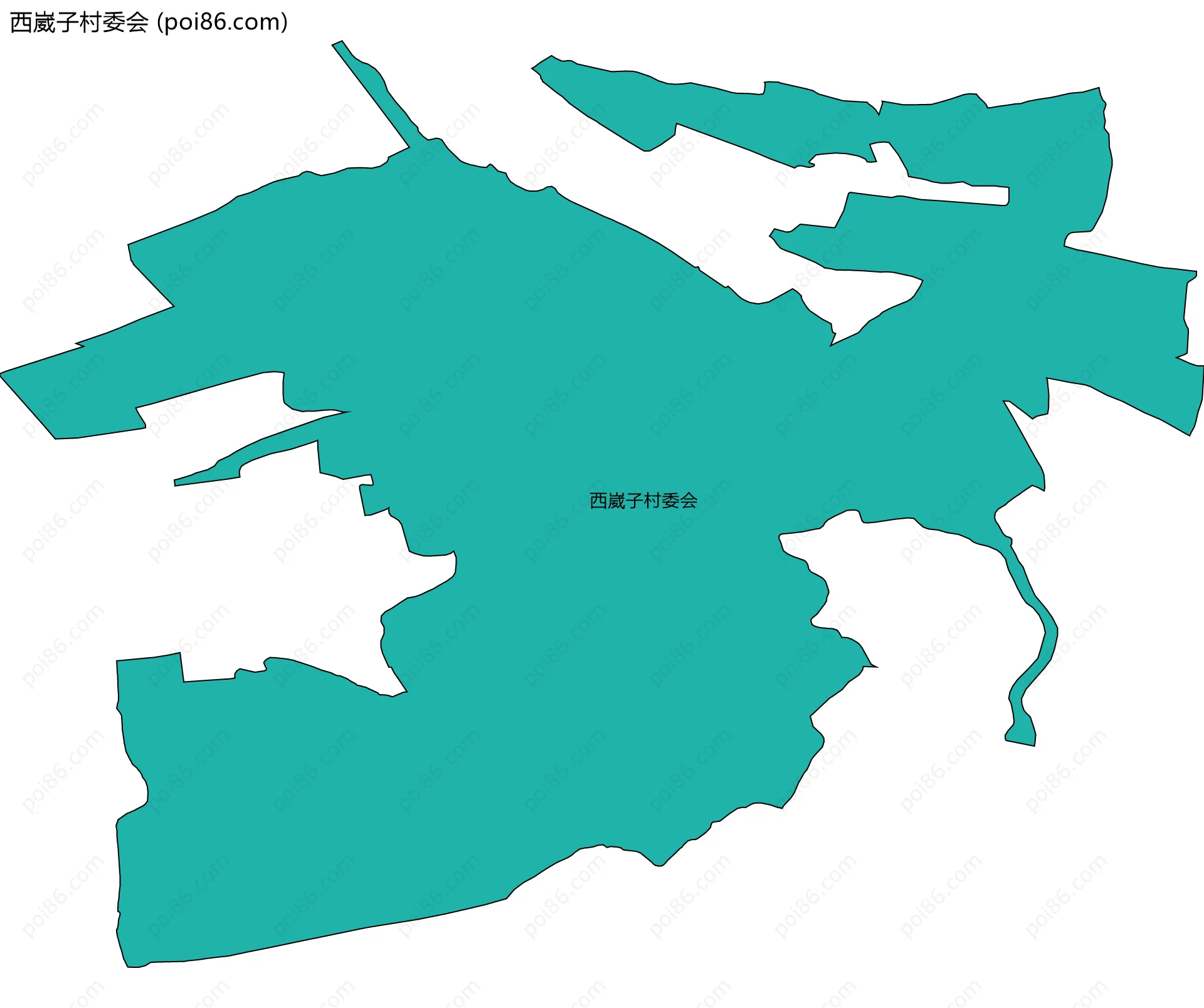 西崴子村委会边界地图
