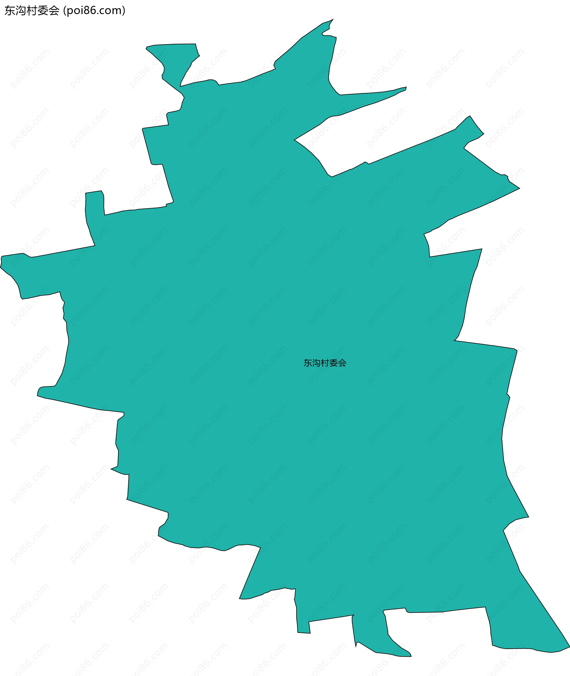 东沟村委会边界地图