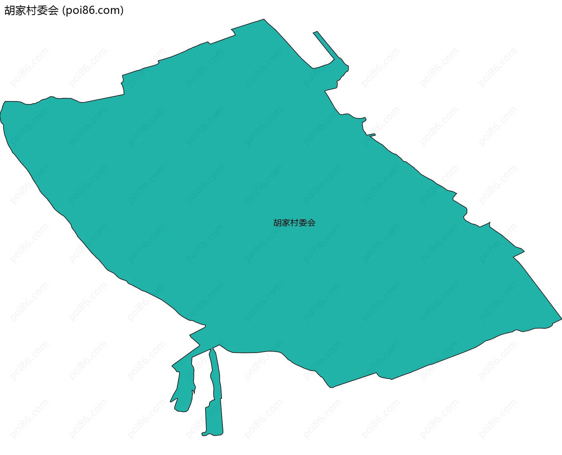 胡家村委会边界地图