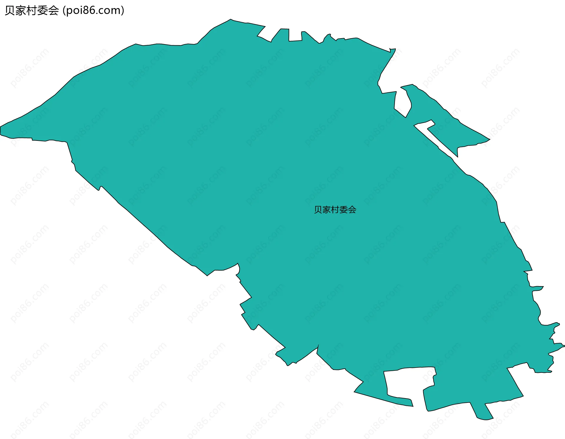 贝家村委会边界地图