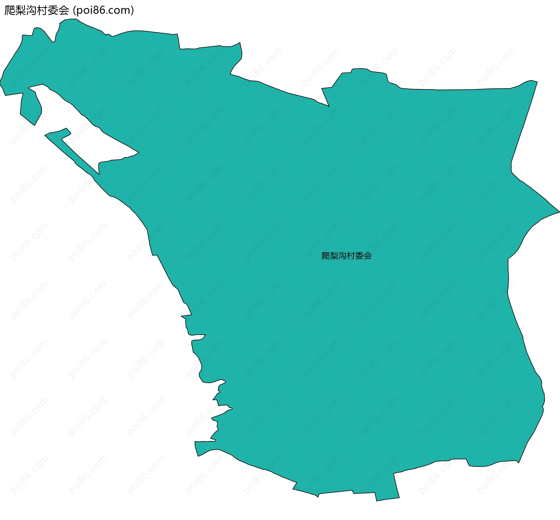 爬梨沟村委会边界地图