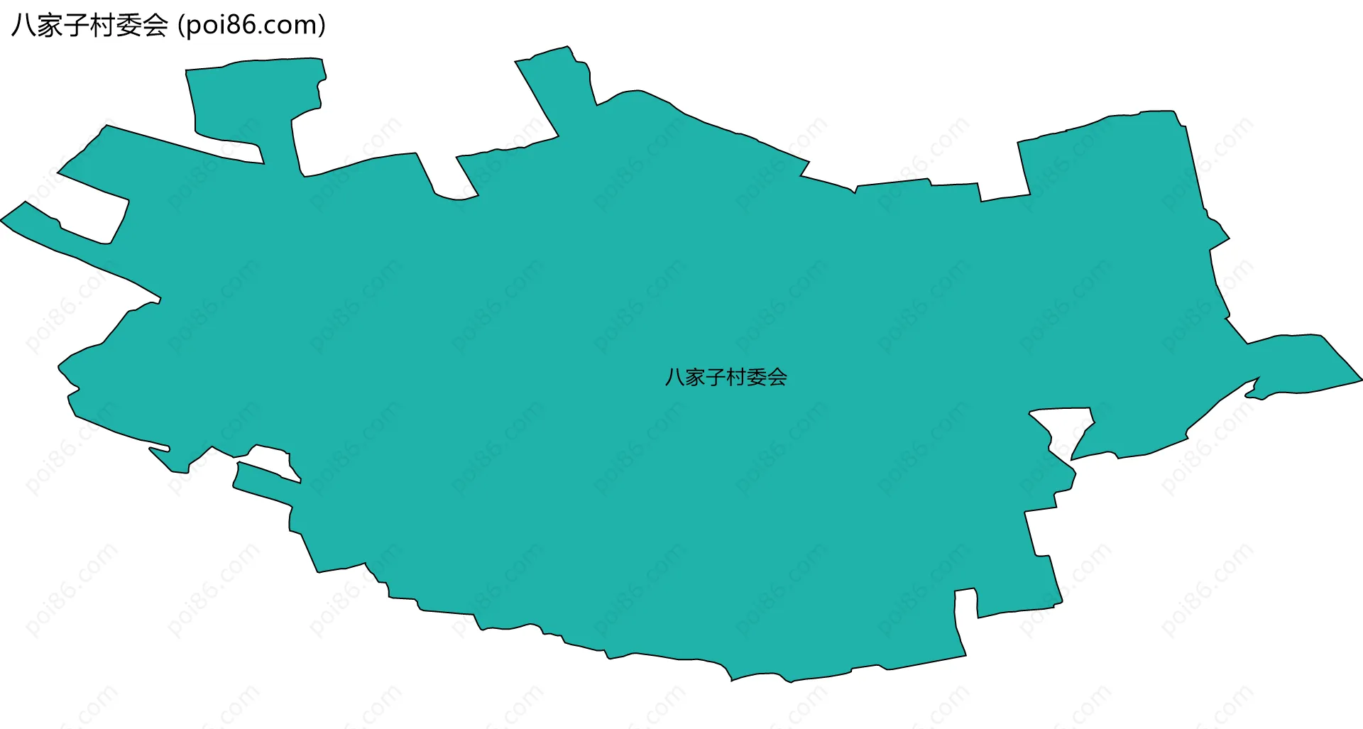 八家子村委会边界地图