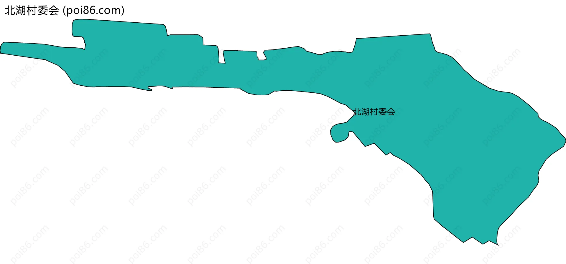 北湖村委会边界地图