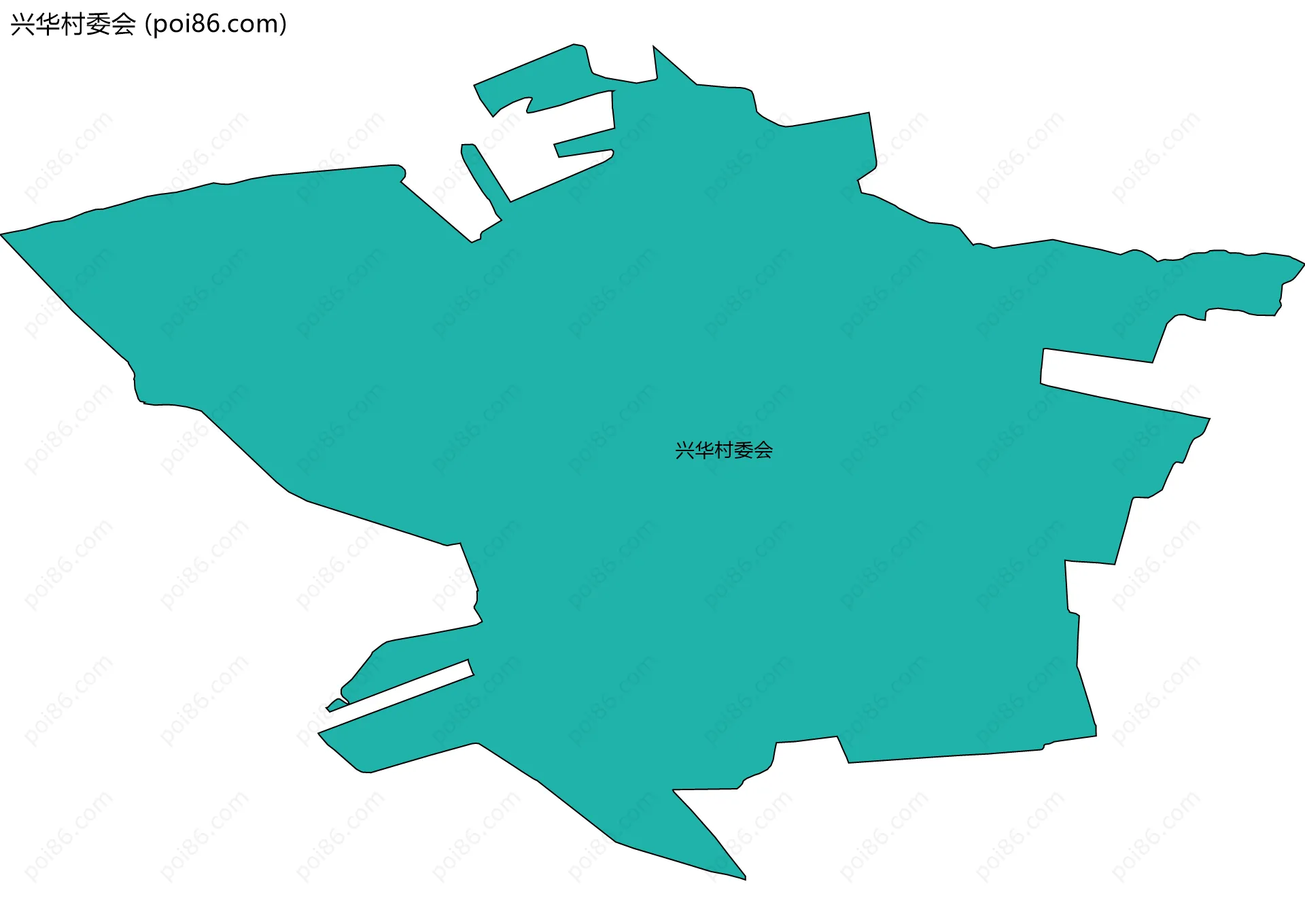 兴华村委会边界地图