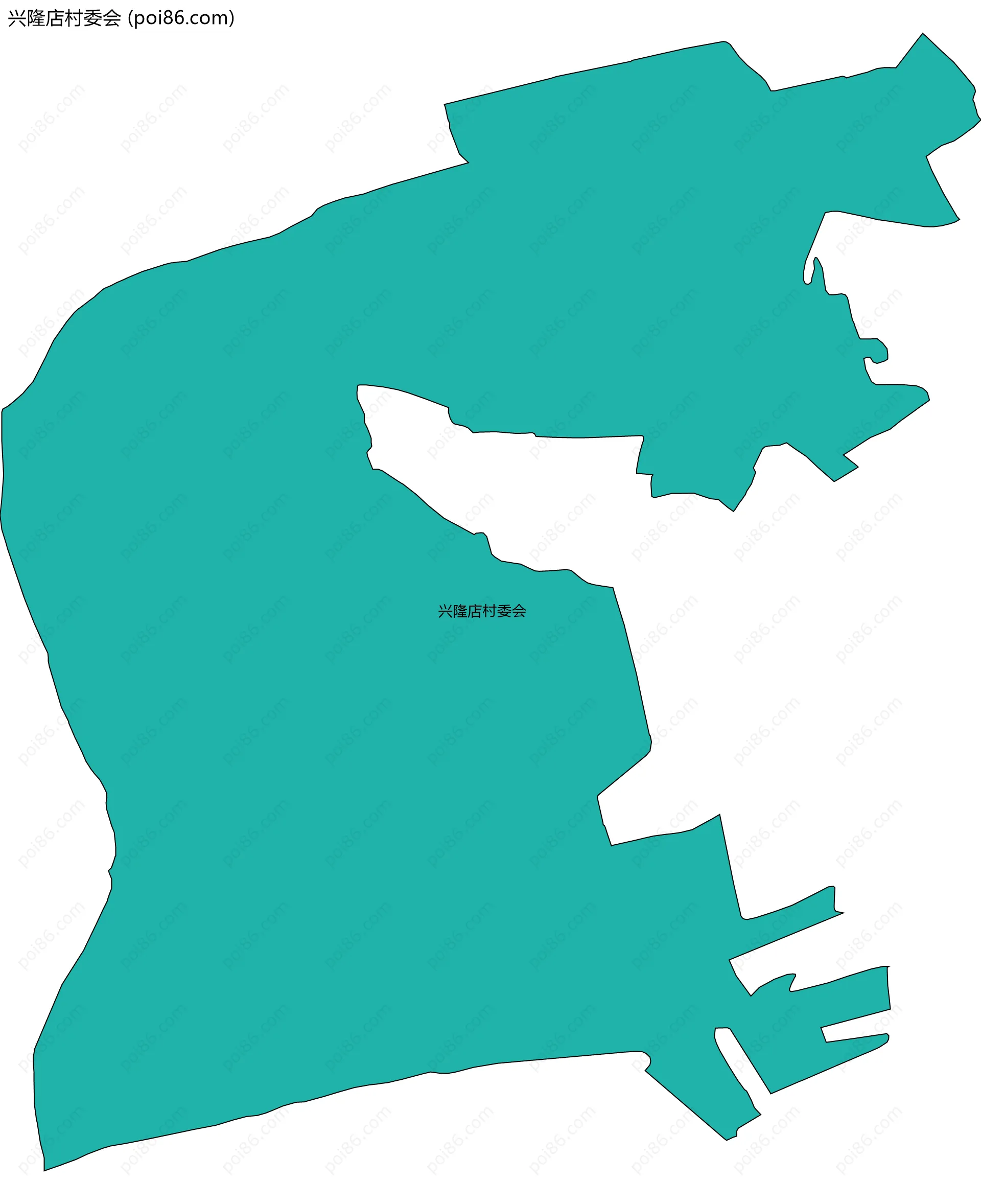 兴隆店村委会边界地图
