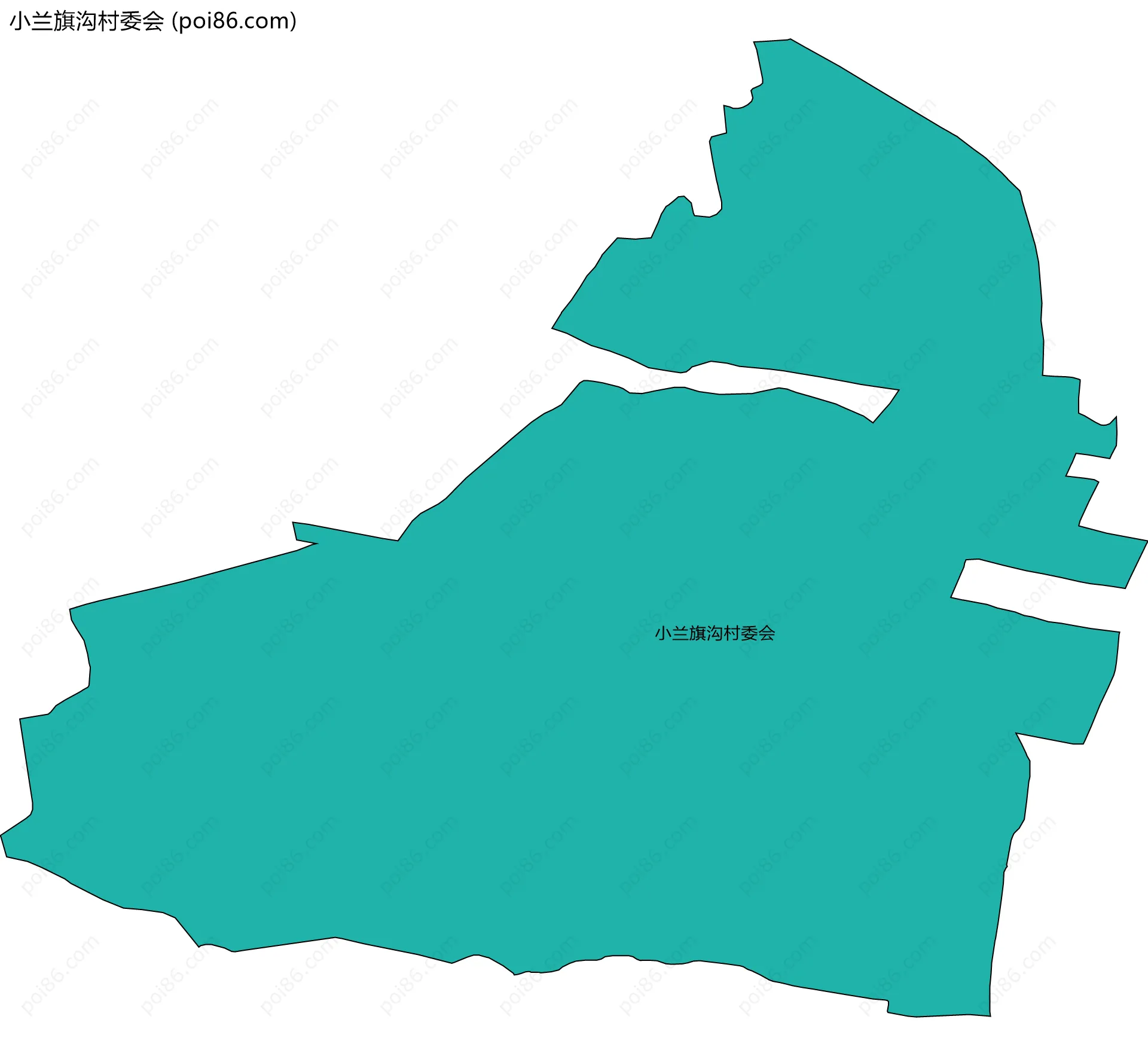 小兰旗沟村委会边界地图