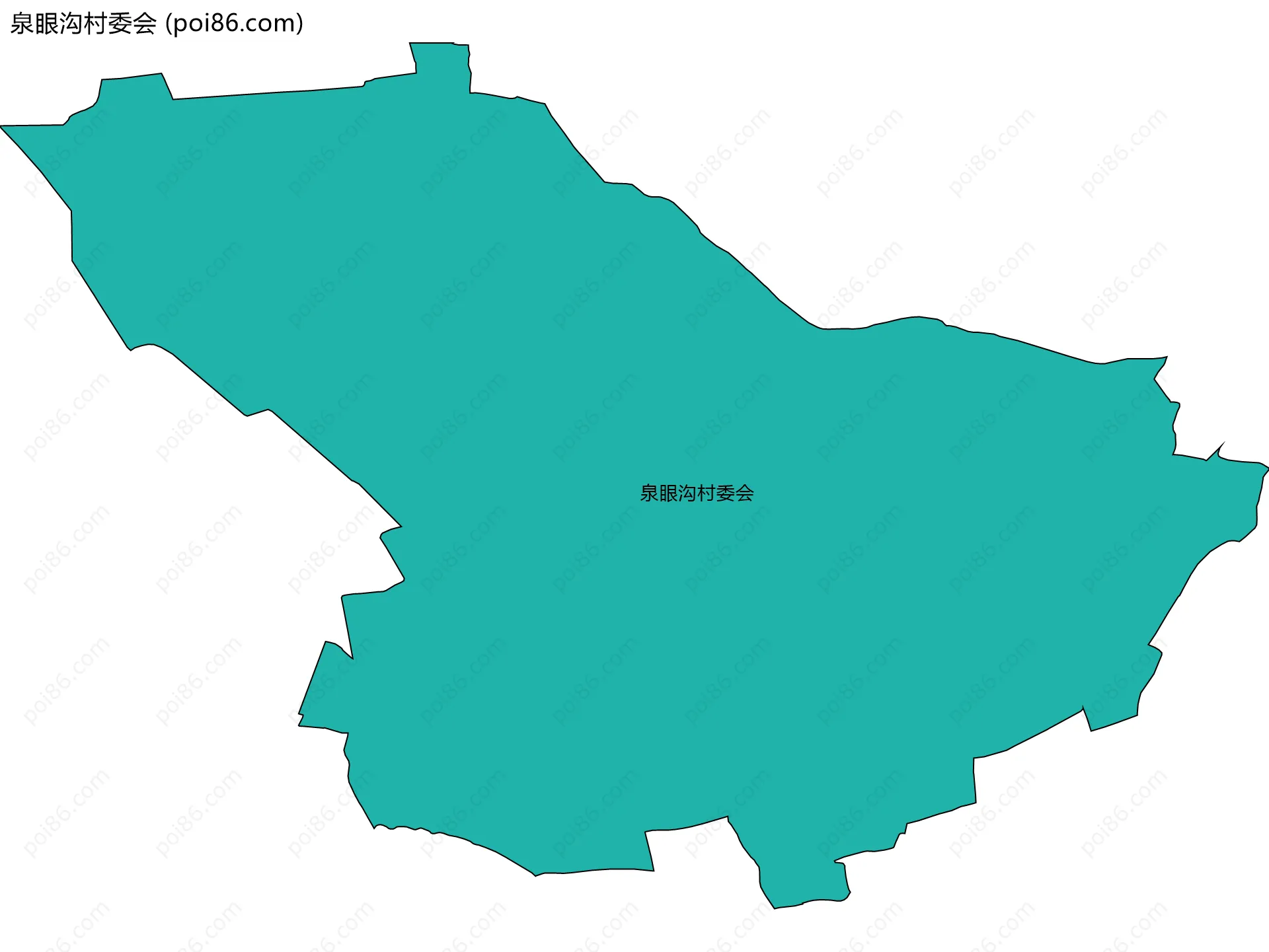 泉眼沟村委会边界地图