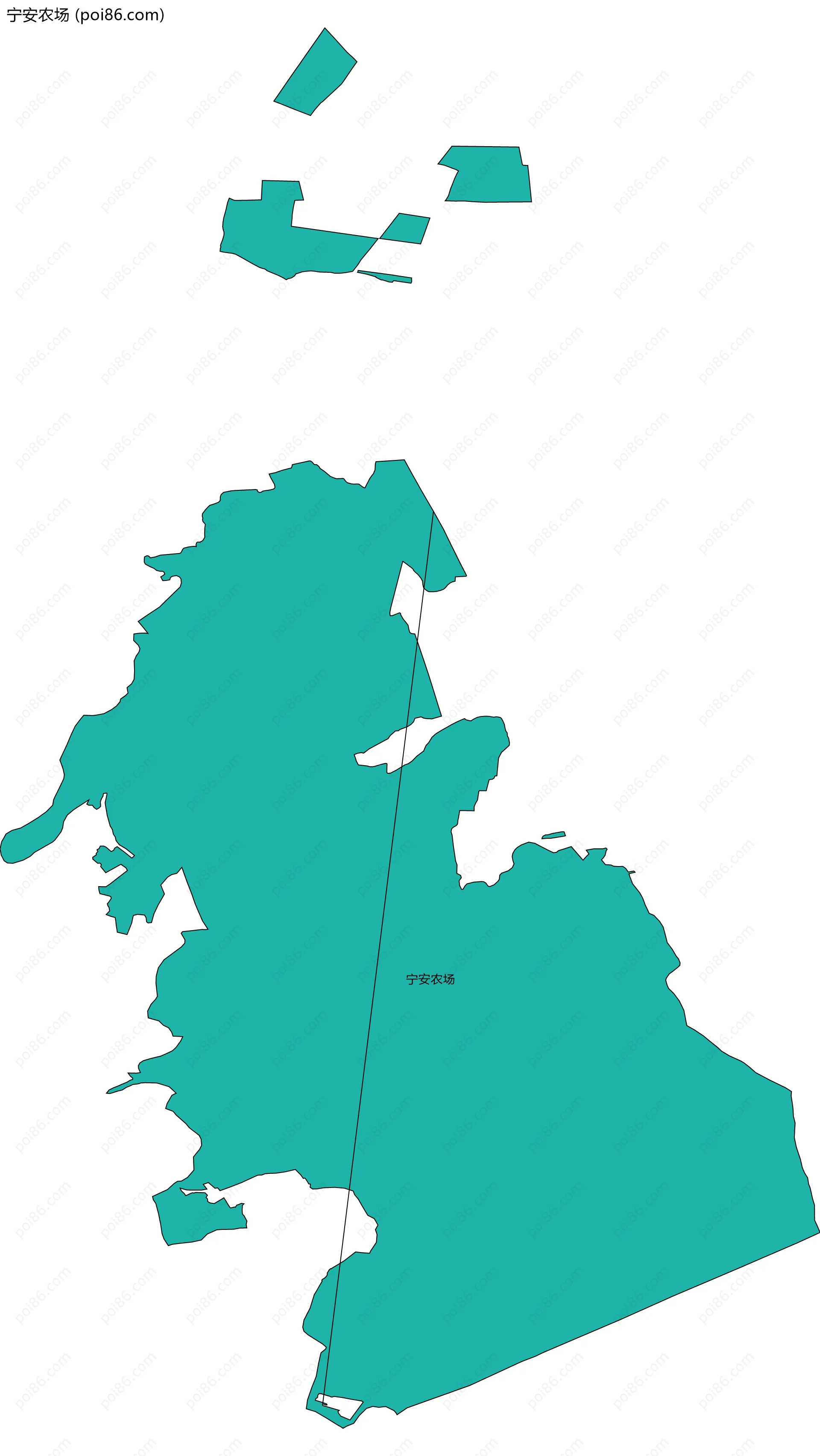 宁安农场边界地图