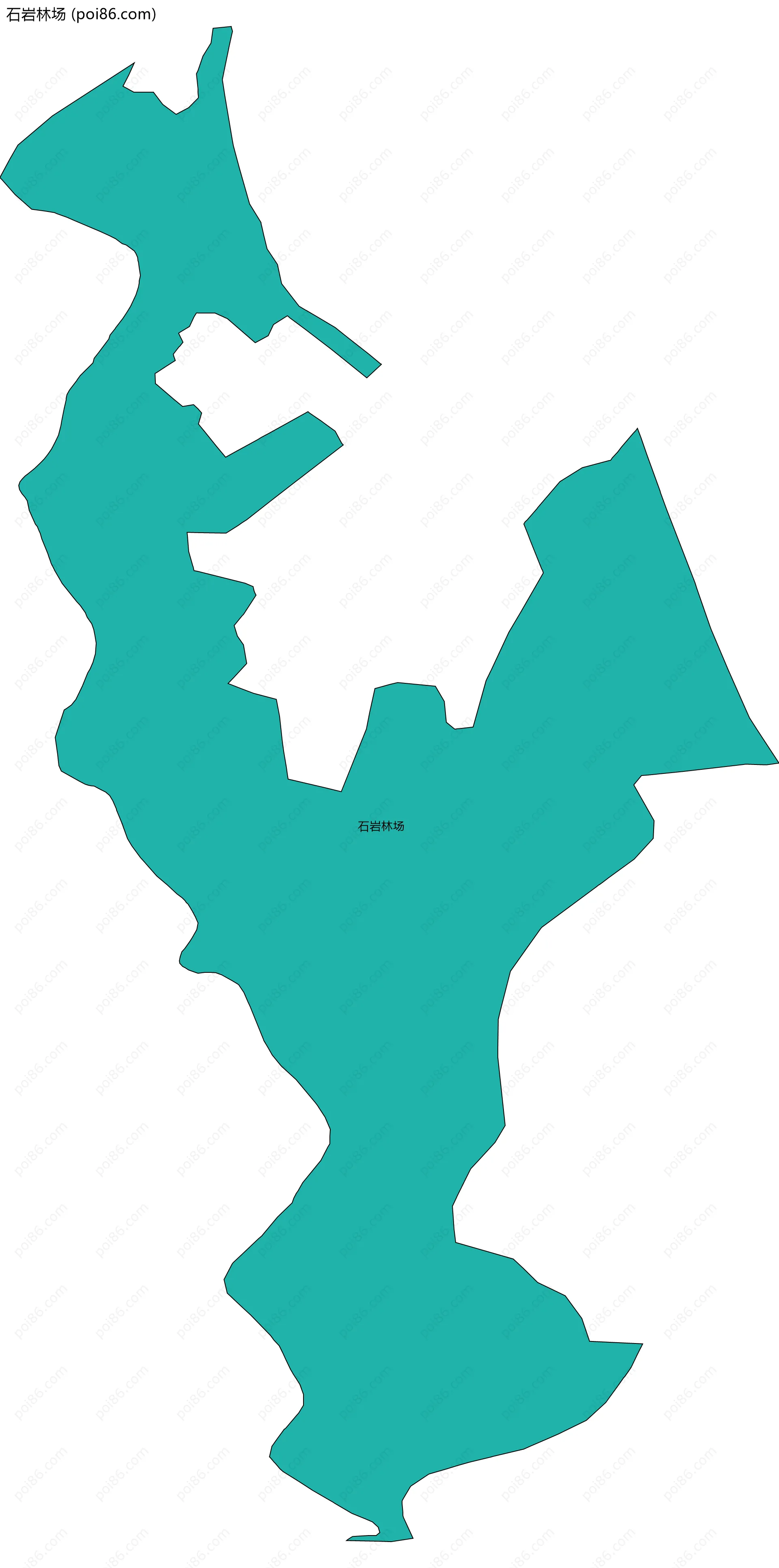 石岩林场边界地图