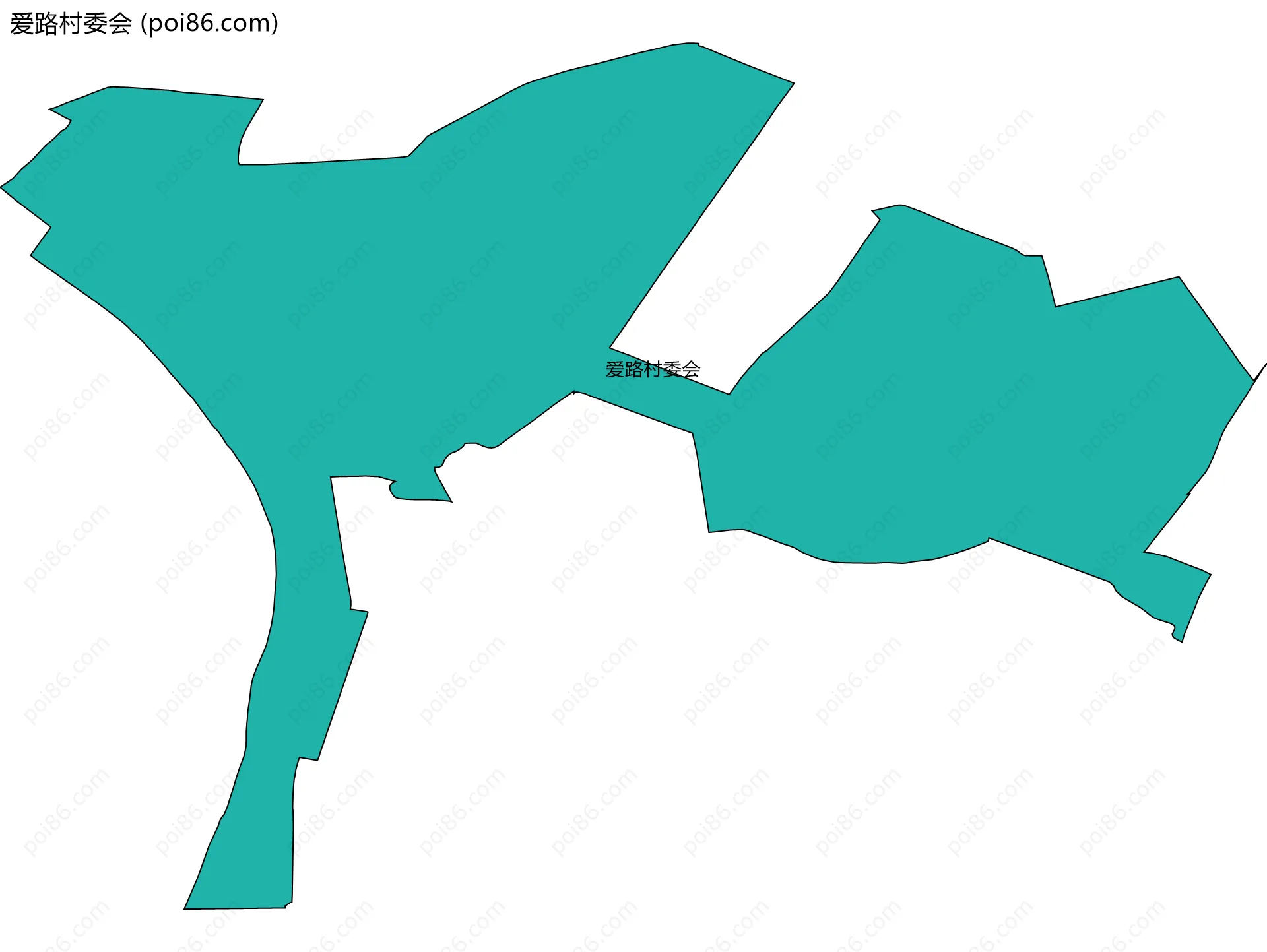 爱路村委会边界地图