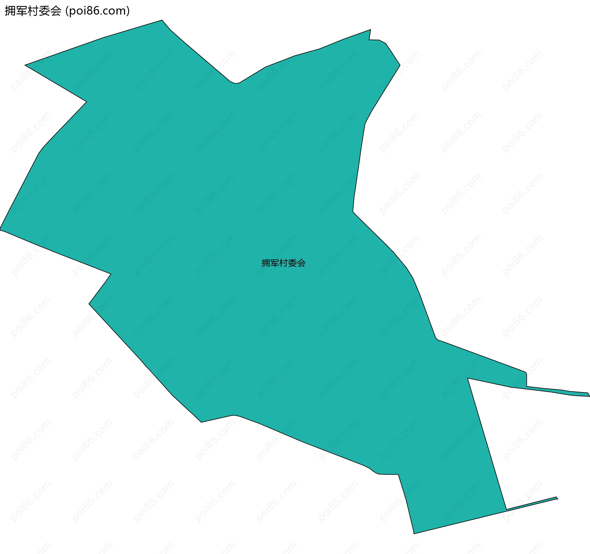拥军村委会边界地图