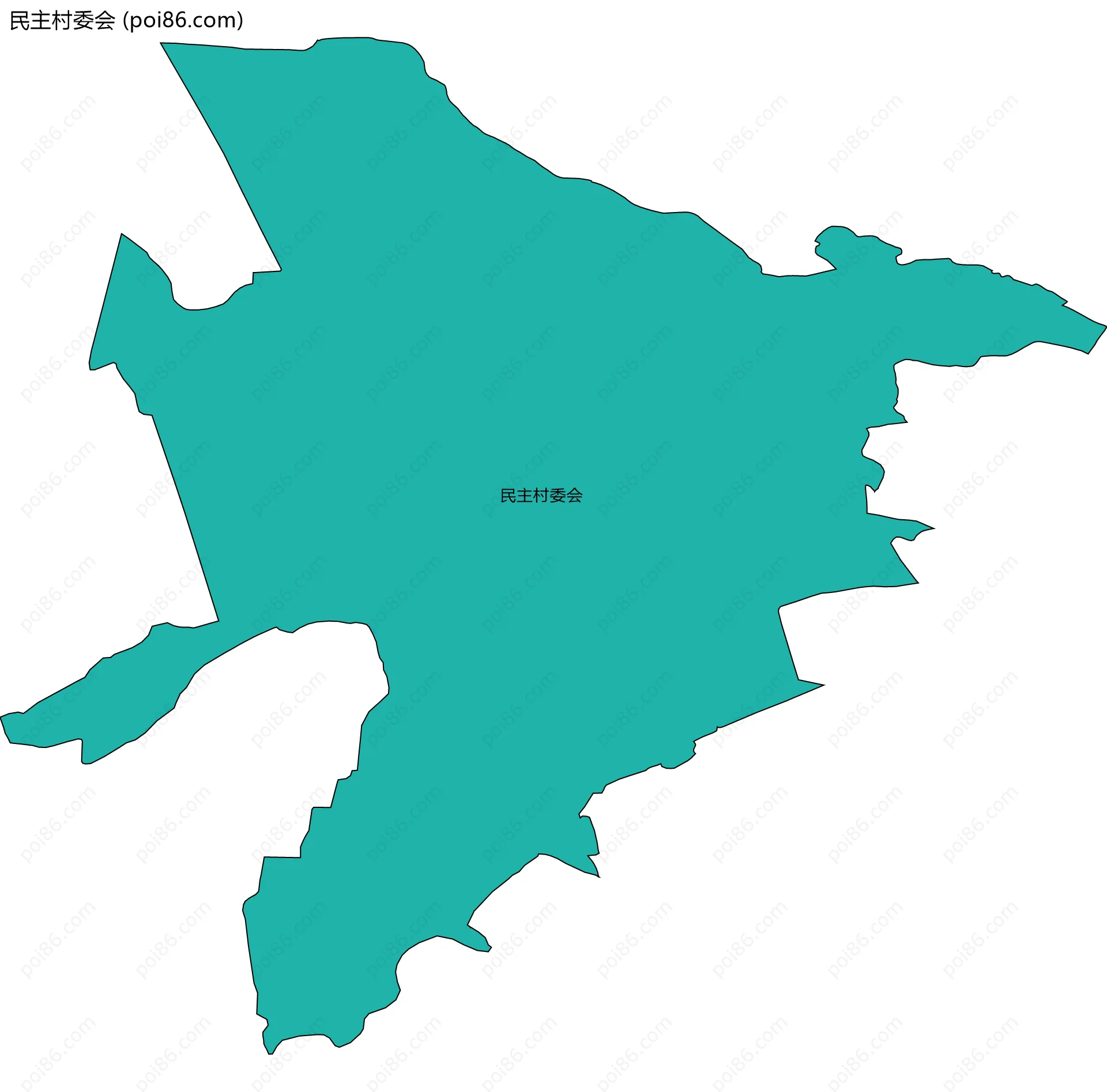 民主村委会边界地图