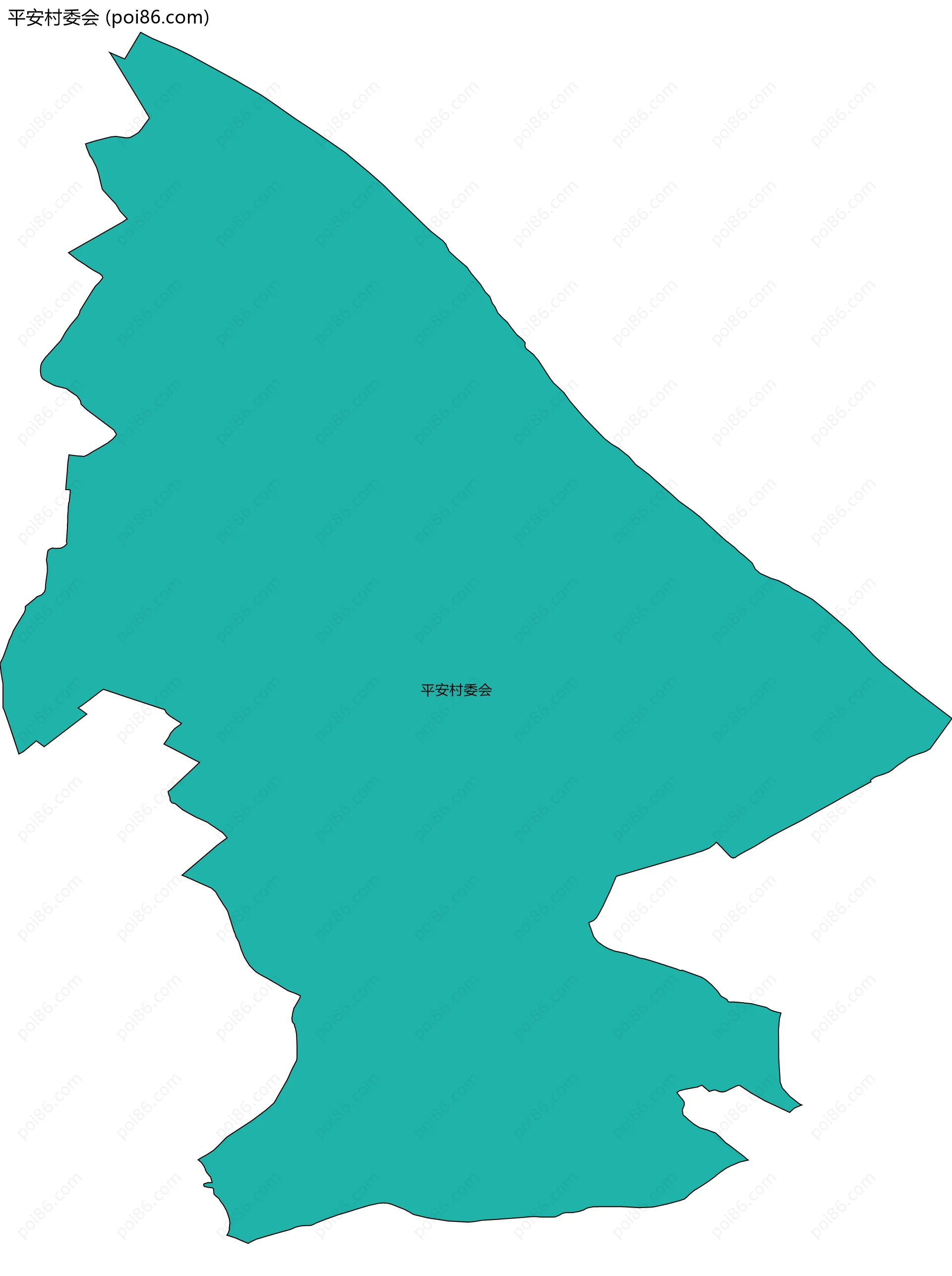 平安村委会边界地图
