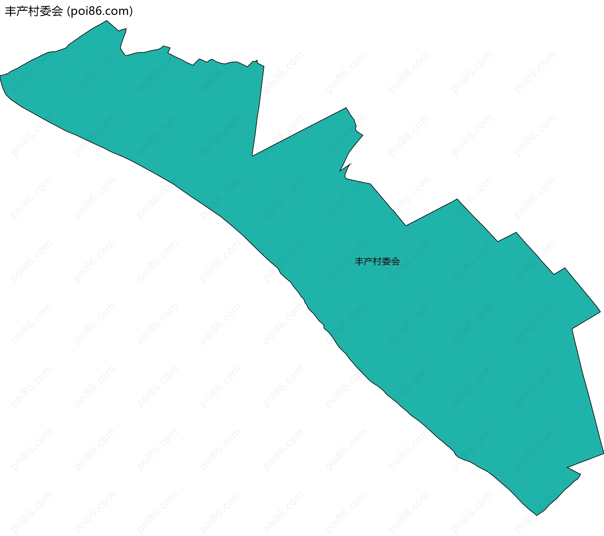 丰产村委会边界地图