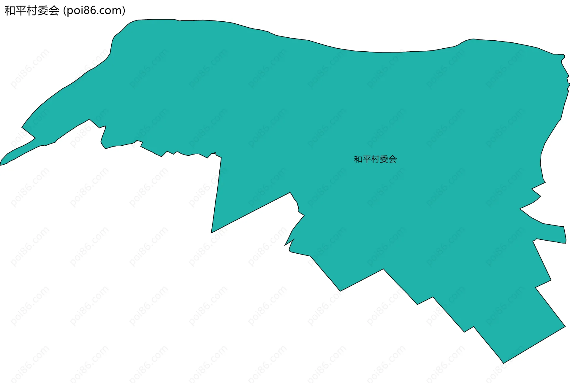 和平村委会边界地图