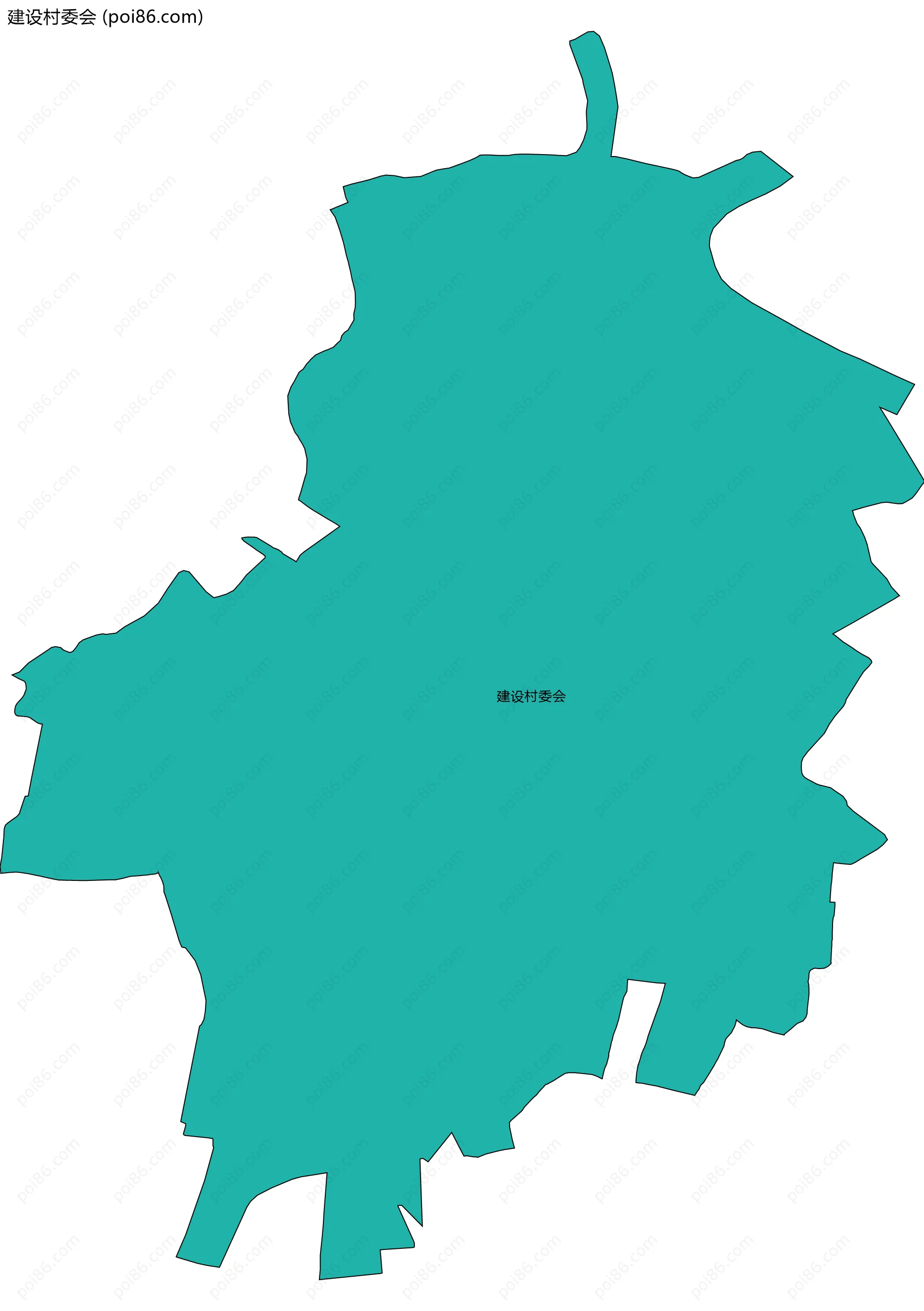 建设村委会边界地图