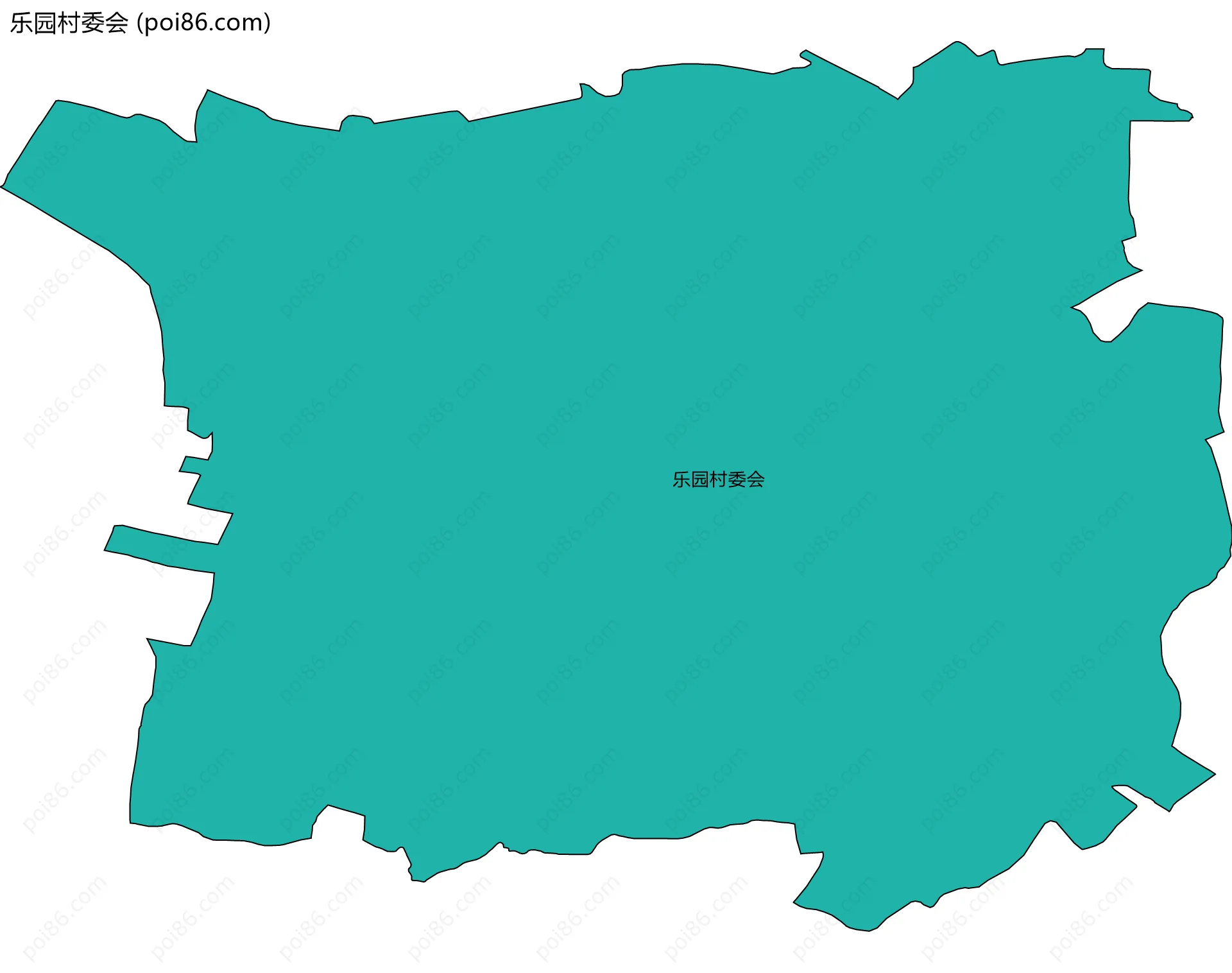 乐园村委会边界地图