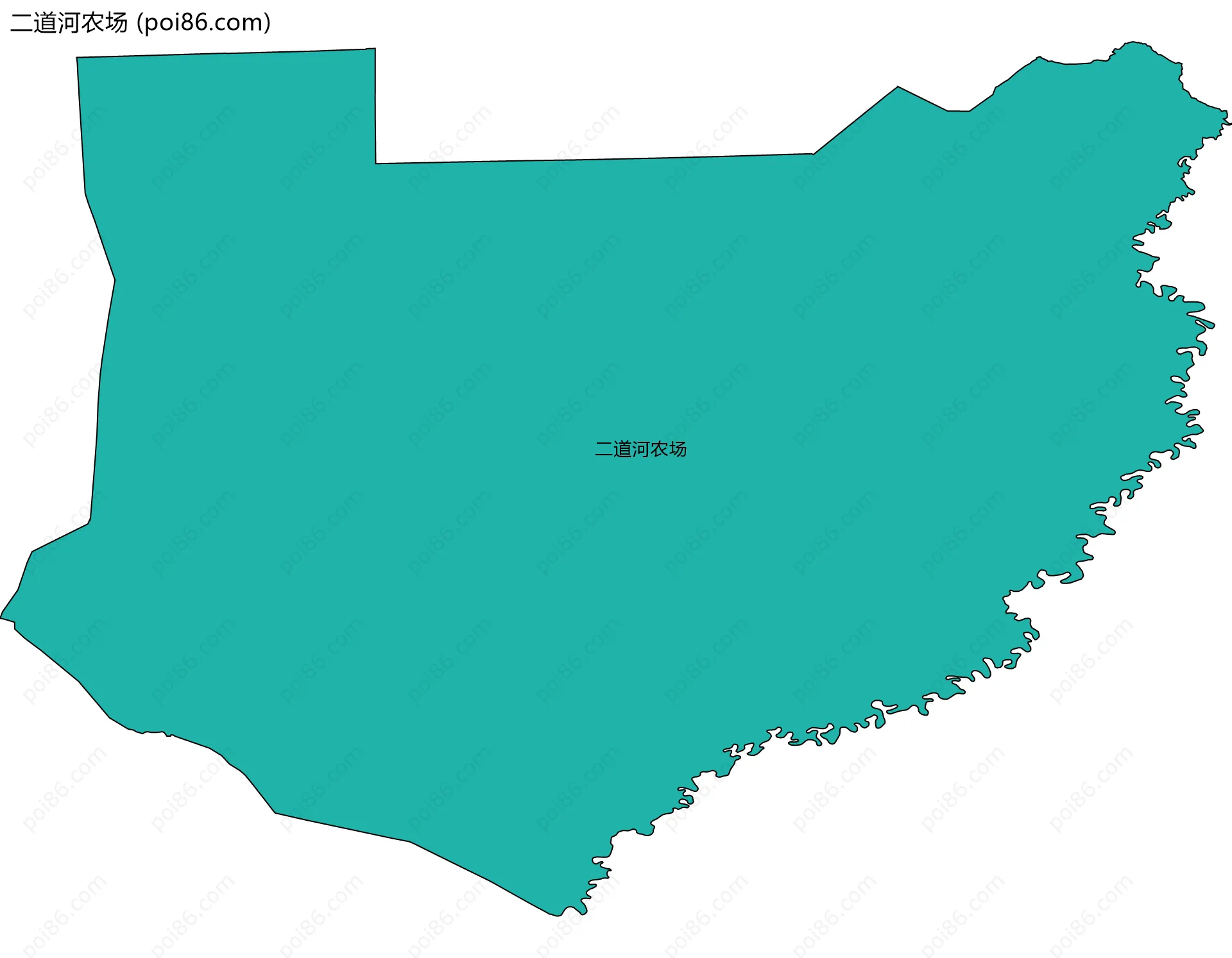 二道河农场边界地图