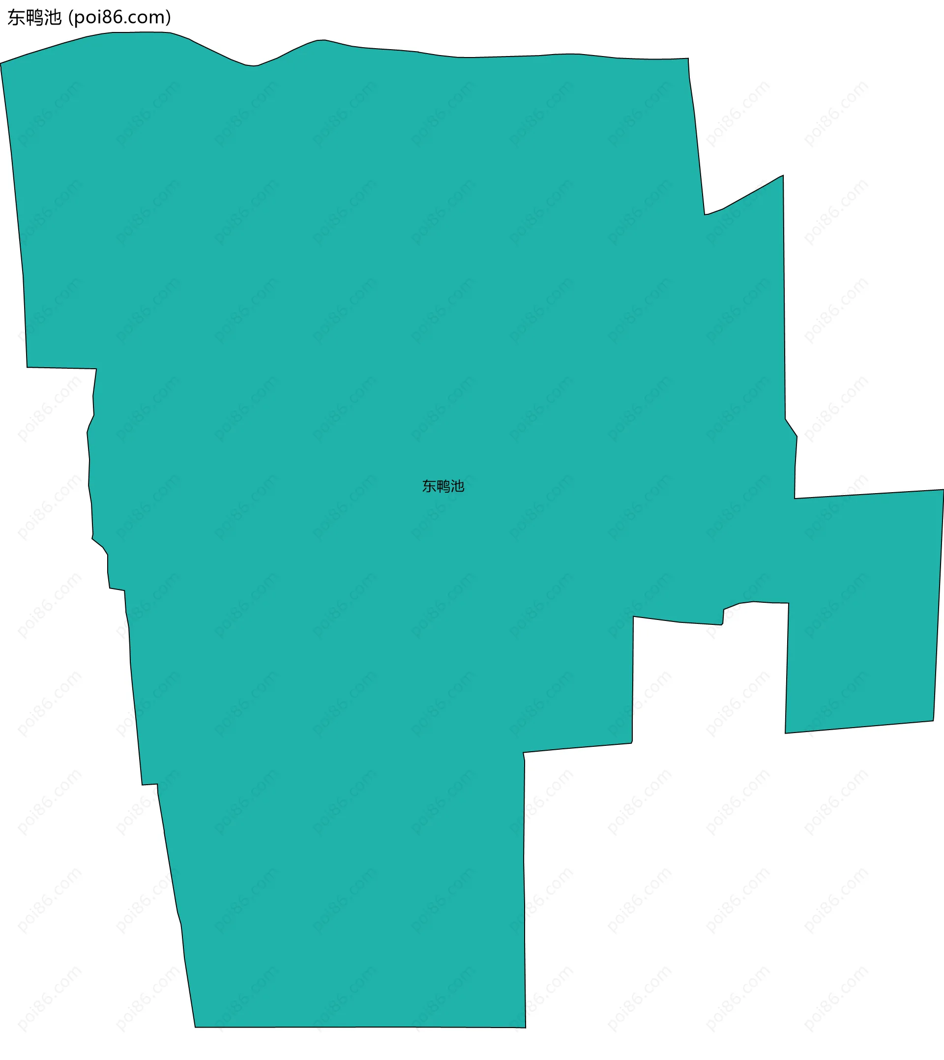 东鸭池边界地图