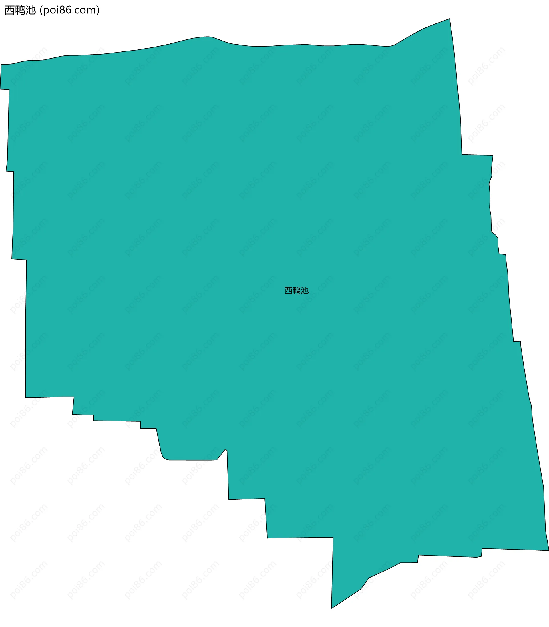 西鸭池边界地图