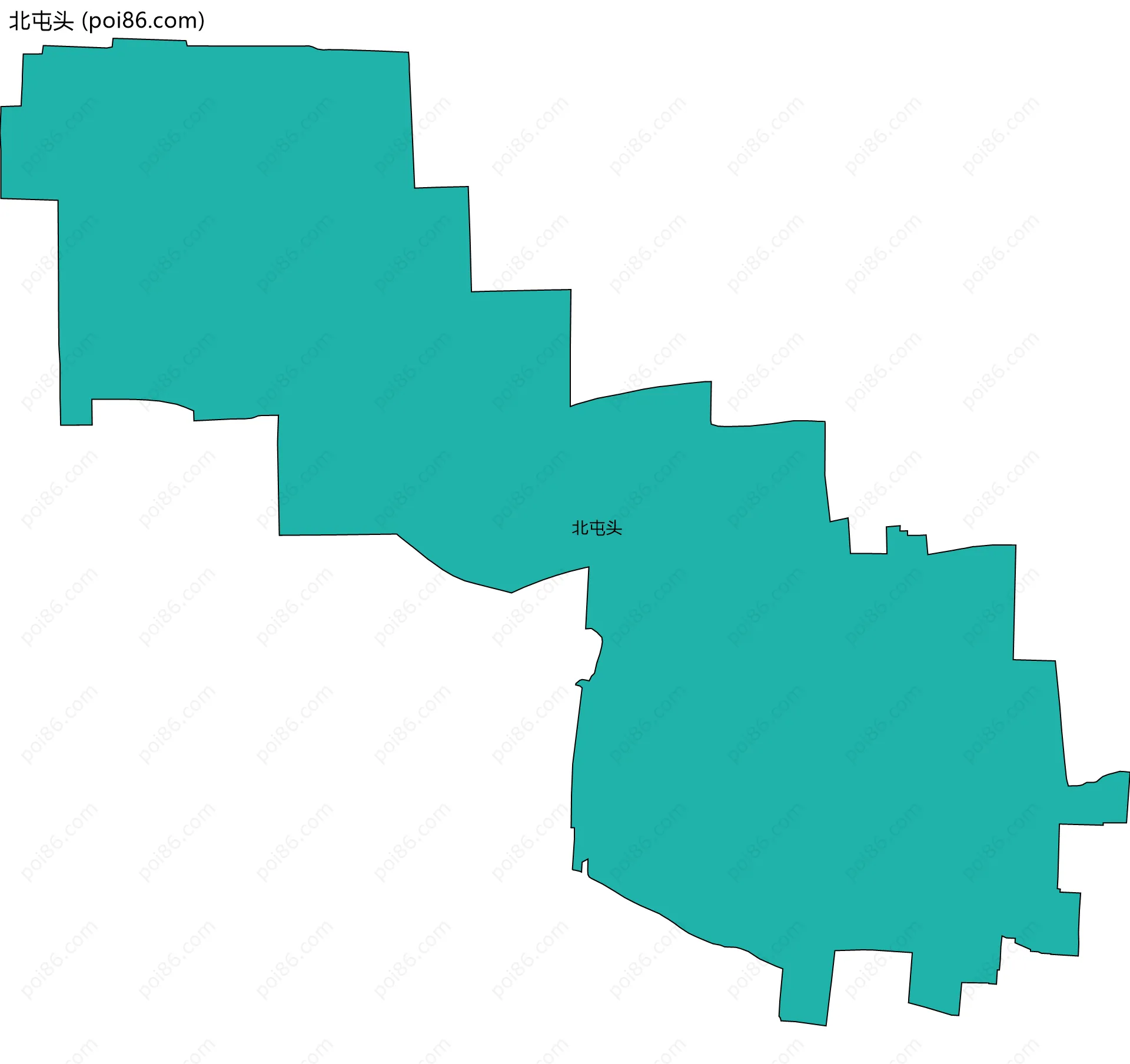 北屯头边界地图