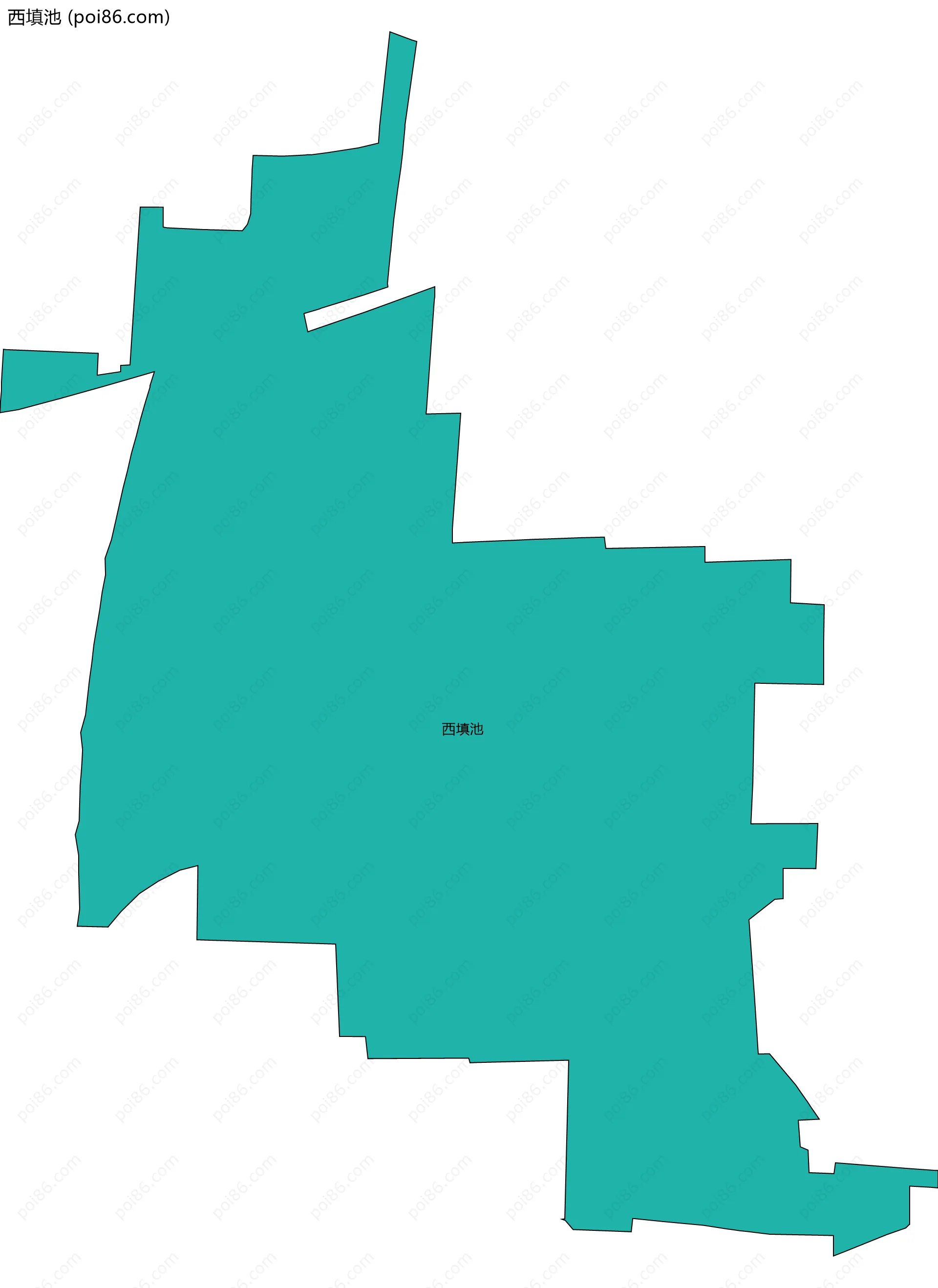 西填池边界地图