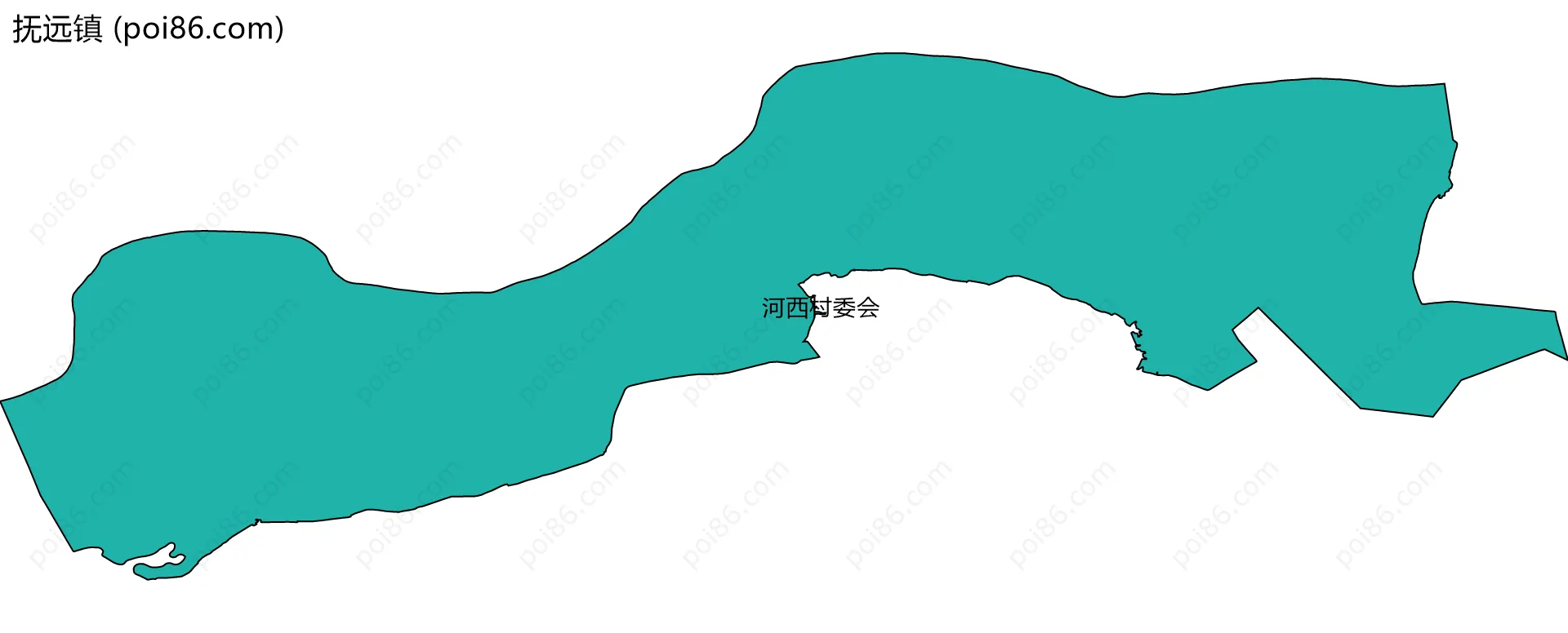 抚远镇边界地图(五级行政区划)