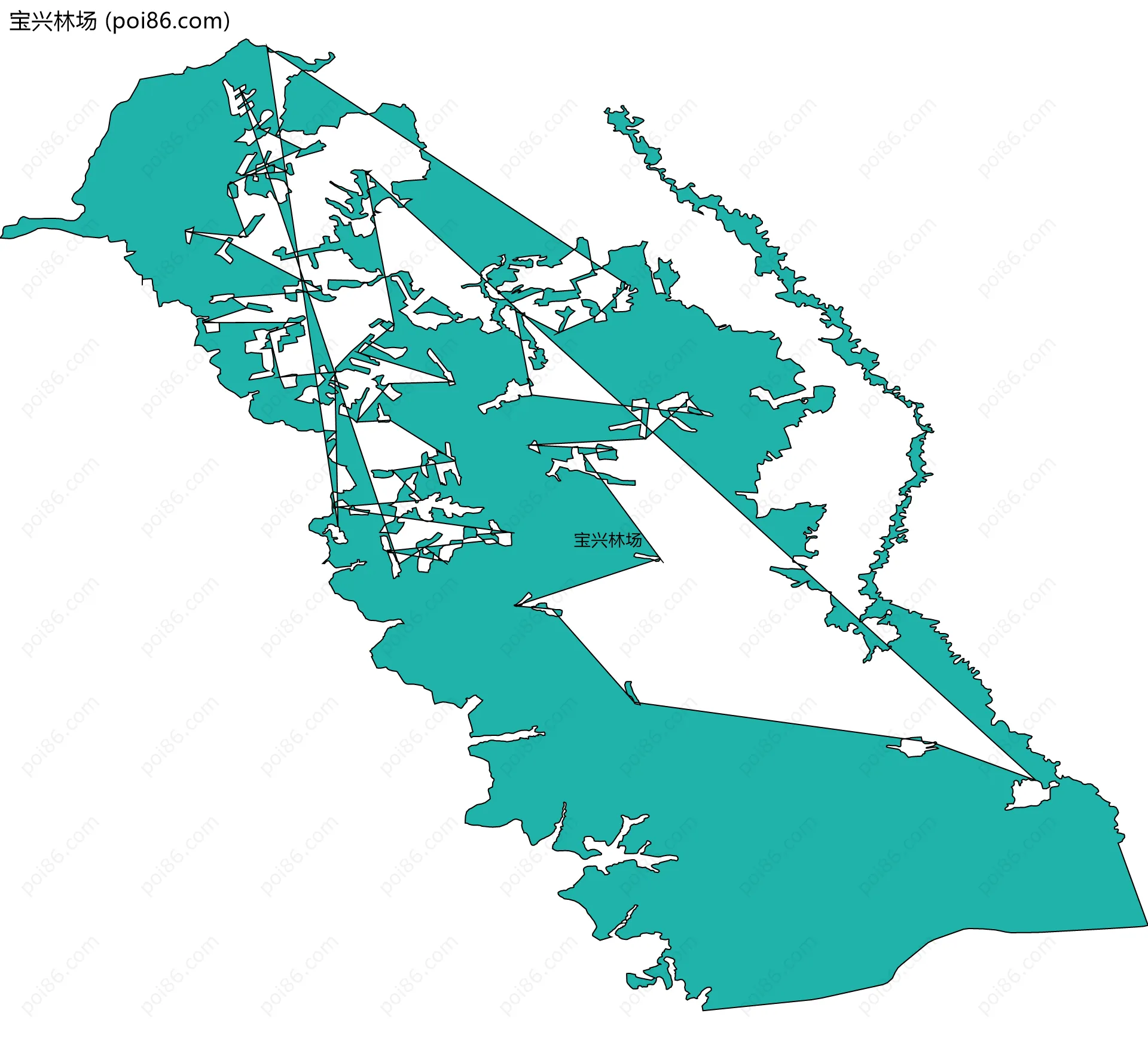 宝兴林场边界地图