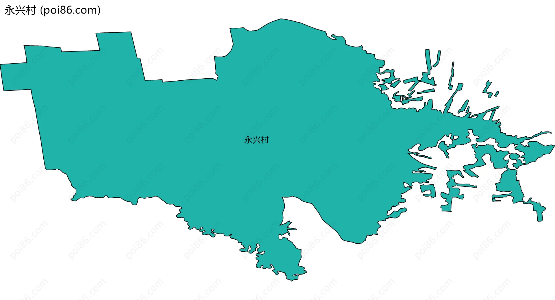 永兴村边界地图