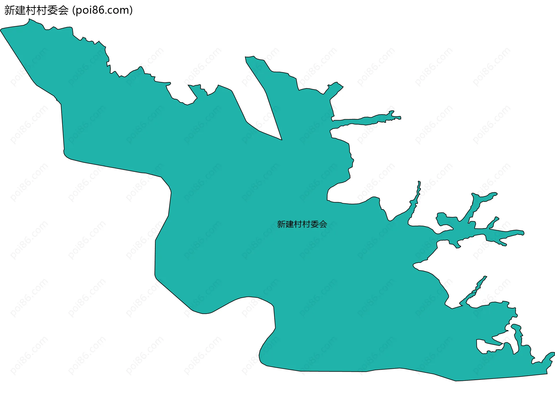 新建村村委会边界地图
