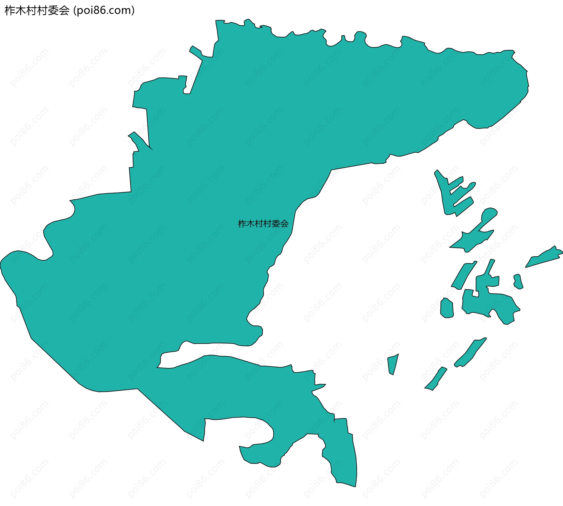 柞木村村委会边界地图