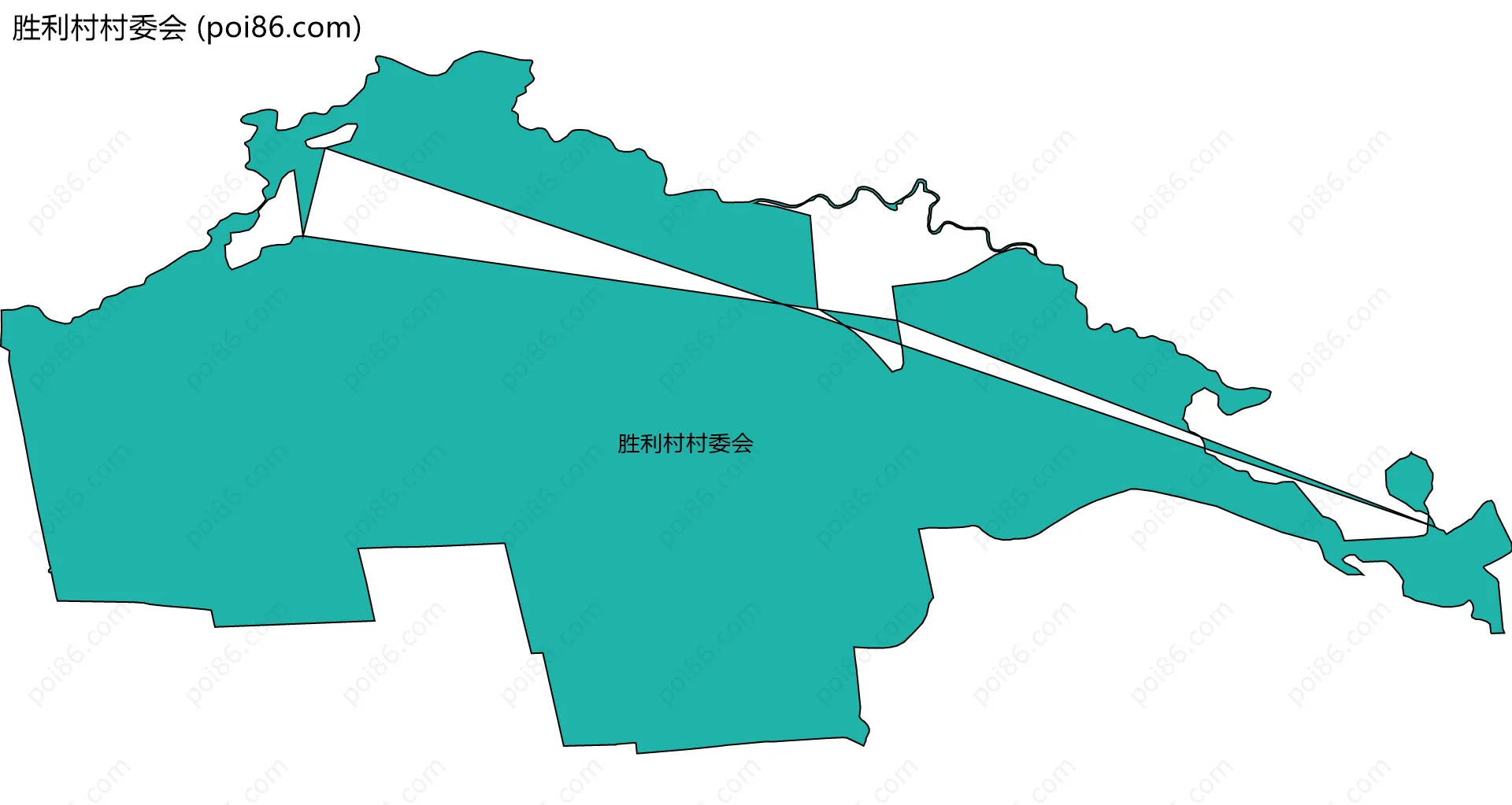 胜利村村委会边界地图