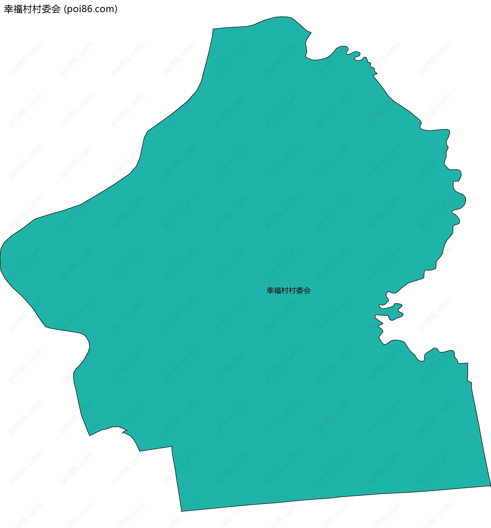 幸福村村委会边界地图