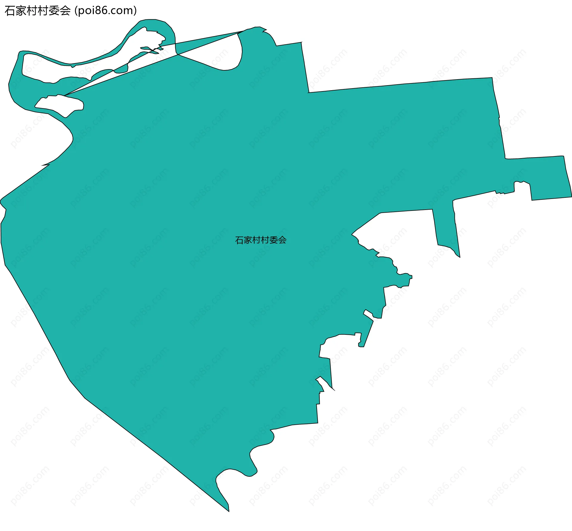石家村村委会边界地图