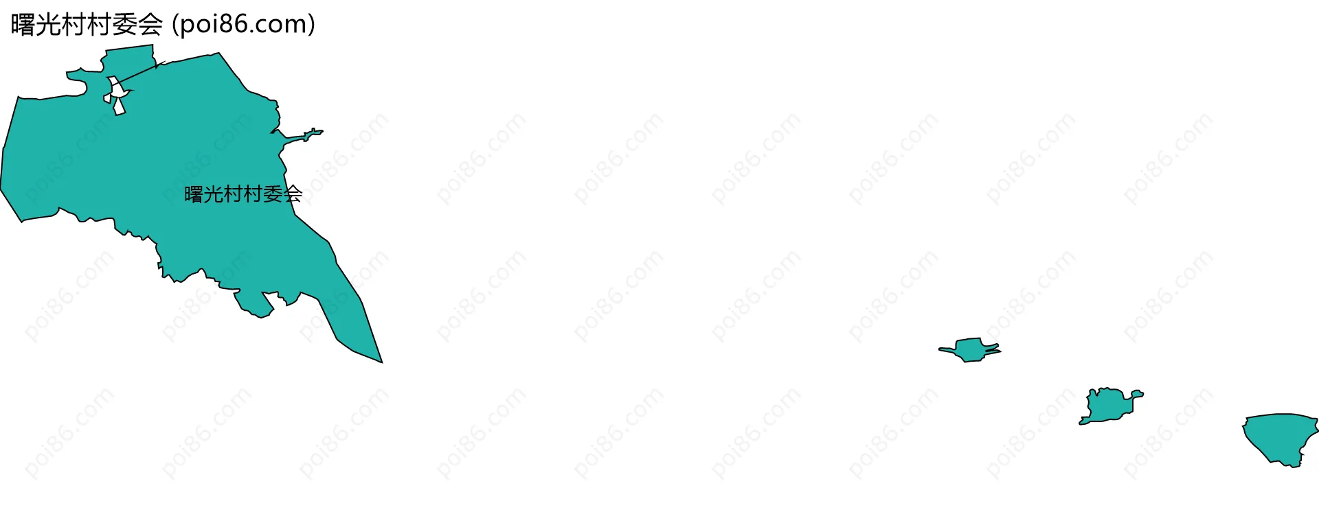曙光村村委会边界地图